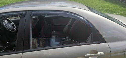 Weather Shields for KIA Cerato LD Sedan 2004-2008 - Rain Guards & Window Deflectors - Perfect for All-Weather Protection & Noise Reduction While Driving