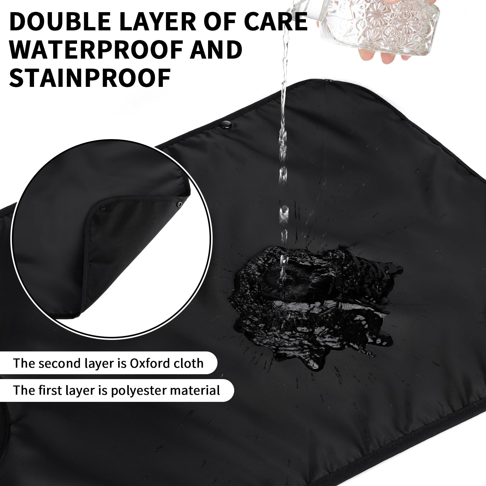 Waterproof Double Layer Stretchable Adult Bibs with Crumb Catcher - Washable Clothing Protector for Eating, Dining & Mealtime - Perfect for Elderly Care, Disabled Adults & Messy Eaters