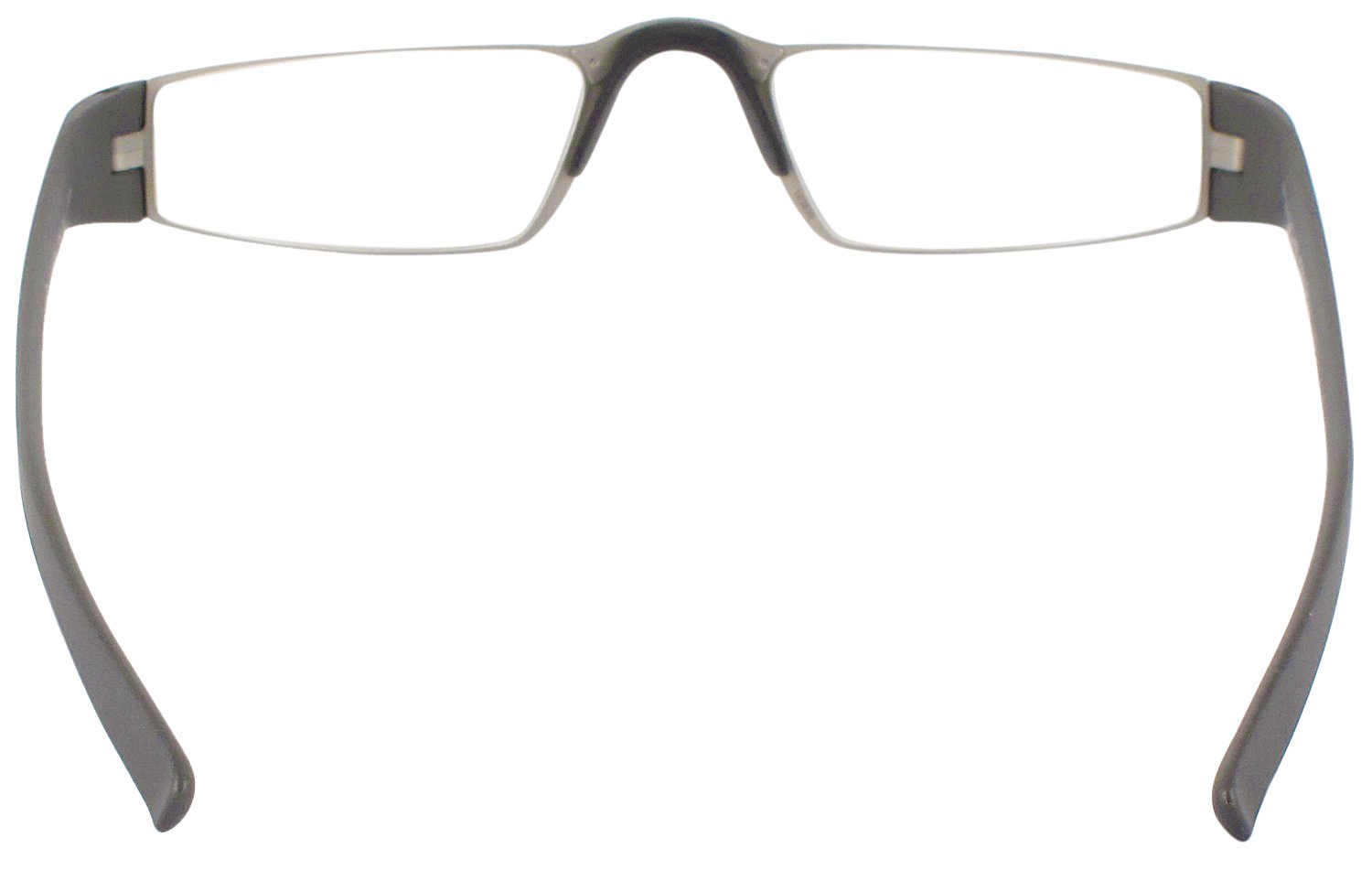 Porsche 8801 Half Frame Designer Reading Glasses for Men & Women - Silver/Gunmetal +1.00 Strength - Lightweight & Stylish for Reading, Computer Use & Office Work