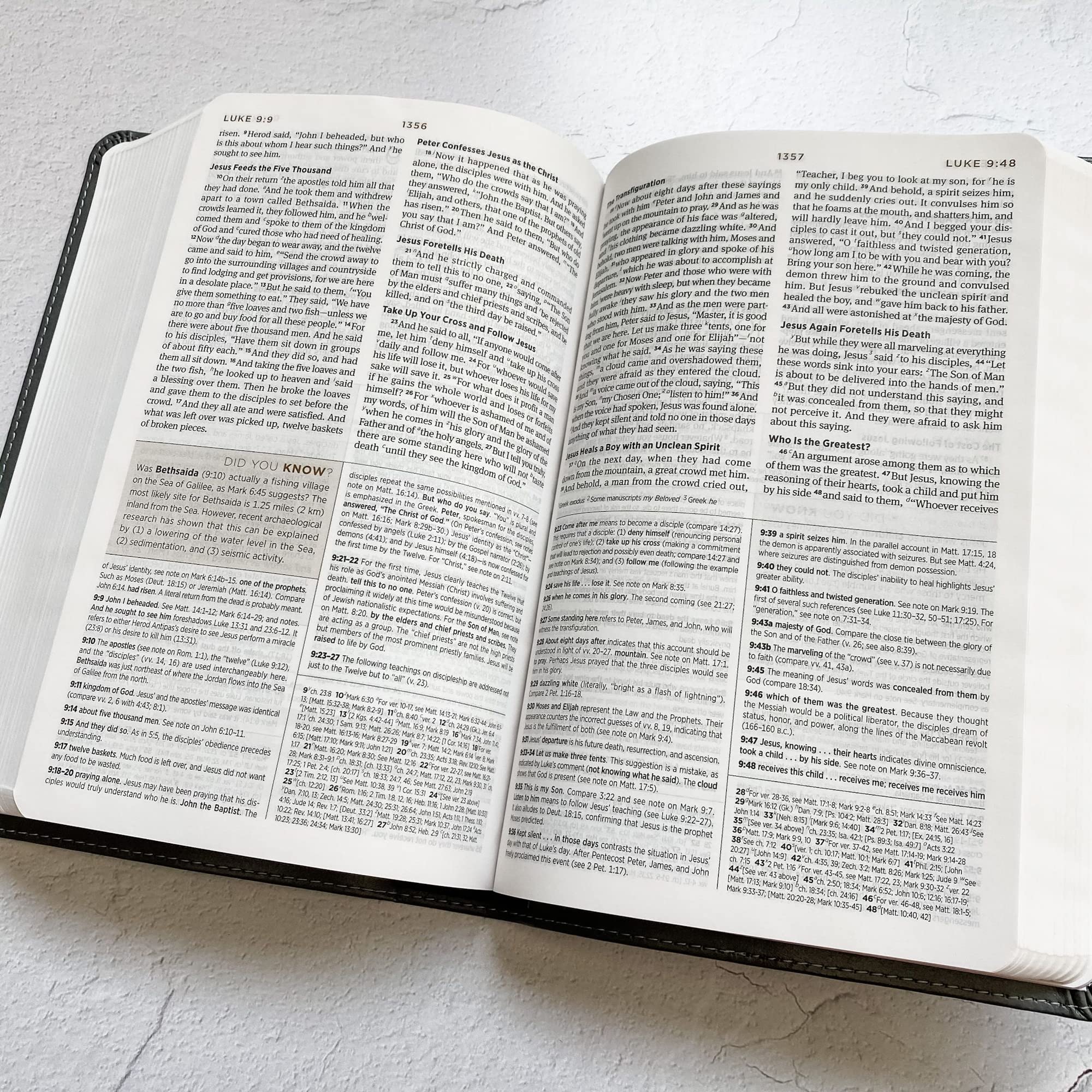 Hand Lettered & Laser Engraved ESV Bible - Gray TruTone Leather Cover Student Study Bible | Personalized Gift with Custom Name Engraving | Perfect for Graduation, Baptism & Daily Devotion