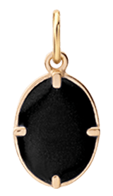 Black Enamel Gold Vermeil Portal Pendant Necklace - Elegant Jewelry for Women, Gift for Her, Perfect for Parties & Special Occasions