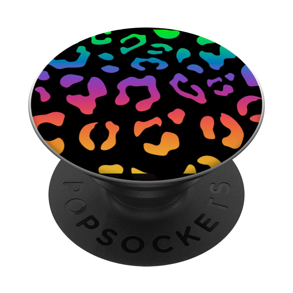 Colorful Cheetah Print PopGrip - Swappable Phone Grip for iPhone & Android - Perfect for Selfies & Social Media