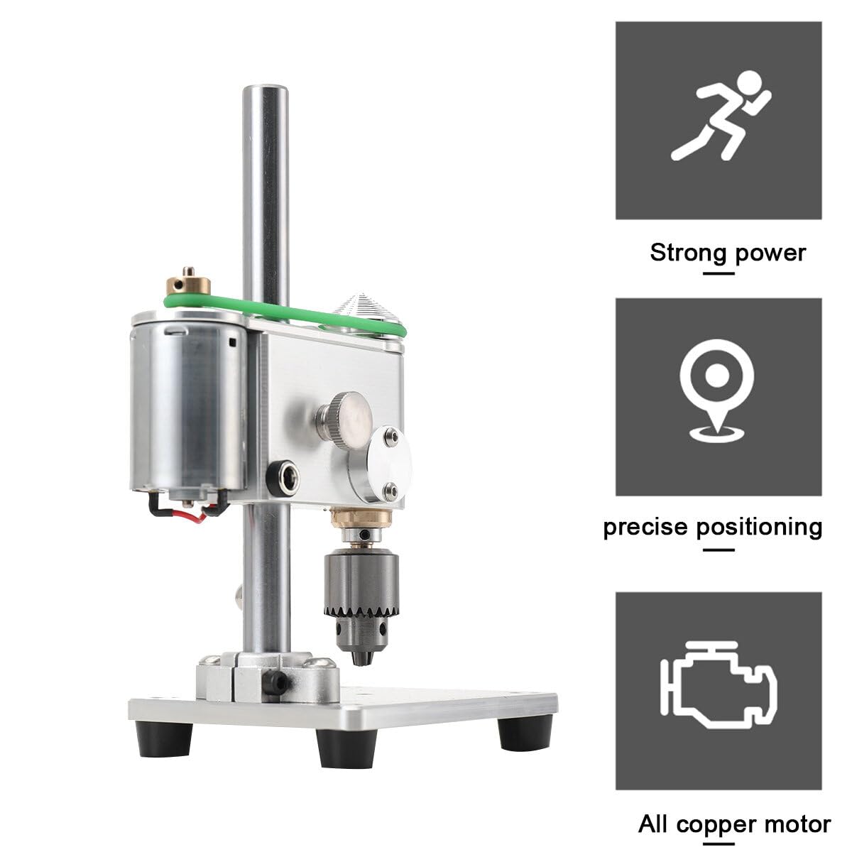 Mini Drill Press - Precision Variable Speed Benchtop Drill Press Machine | Electric Portable Bench Drill with JT0 Chuck & 360° Rotation | Perfect for Metal, Wood, Jewelry Making & DIY Crafts | Home Workshop & Professional Use