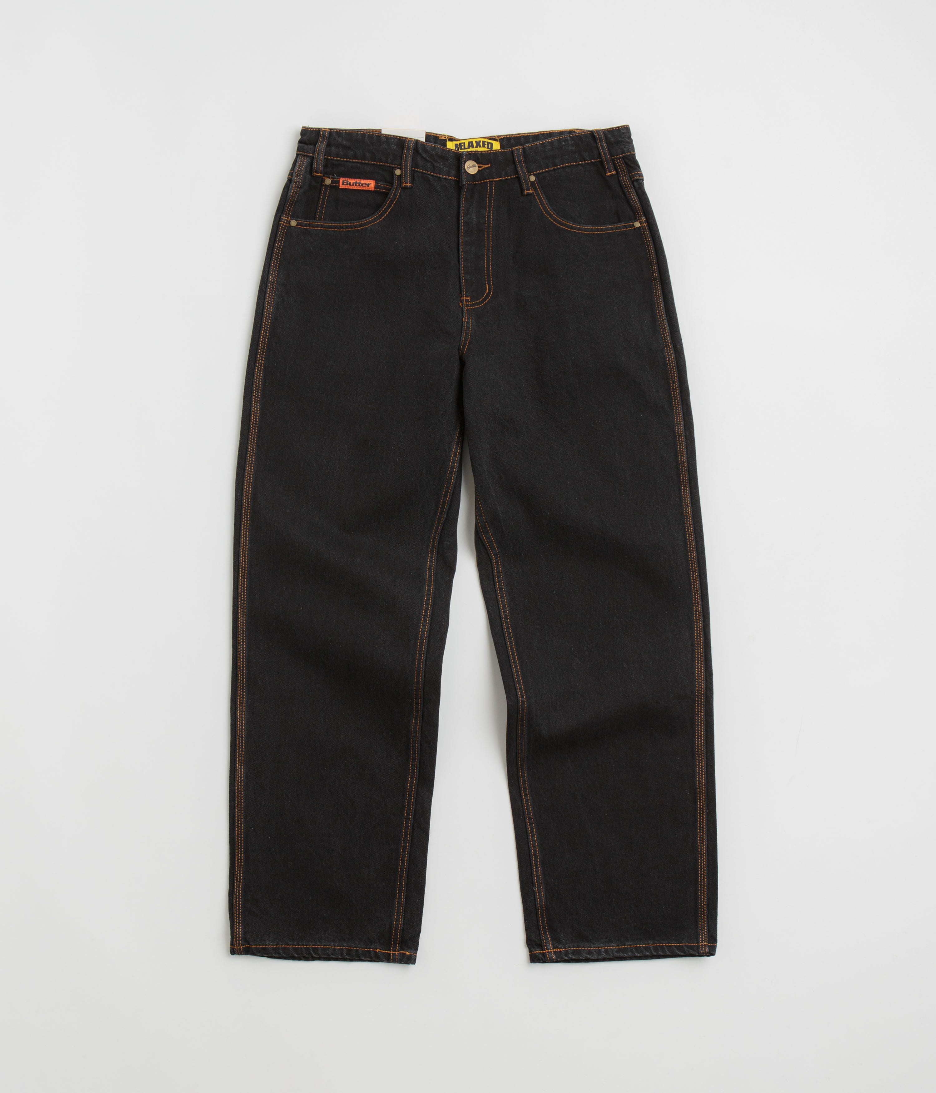 Butter Goods Relaxed Fit Washed Black Jeans for Men | Comfortable Casual Denim Pants for Everyday Wear & Street Style