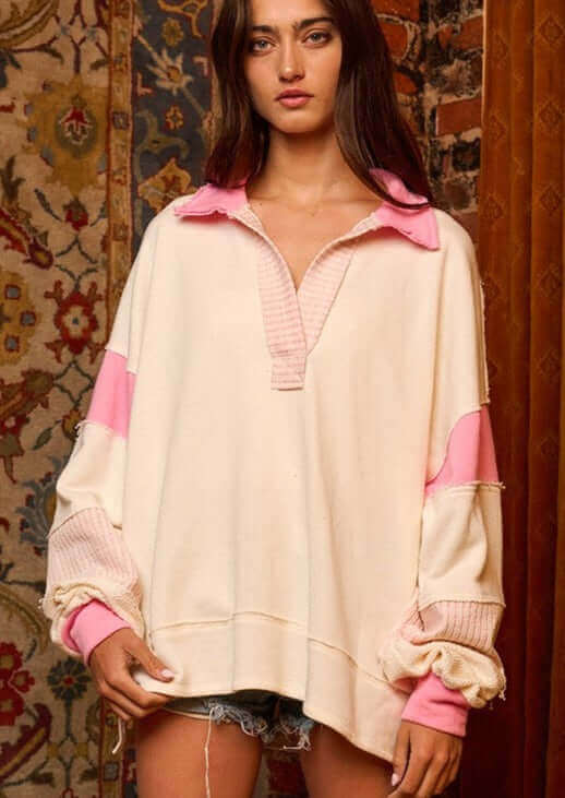 Oversized Cotton Sweatshirt for Women - Soft & Comfortable Pullover Hoodie - Perfect for Loungewear, Casual Outfits & Cozy Winter Days