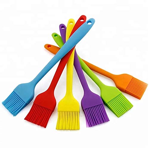 Rozatech 2-Pack 20cm Silicone Cooking Brushes - Oil, BBQ, Basting & Baking Brush Set (Random Colors) - Perfect for Grilling, Roasting, Baking & Kitchen Prep