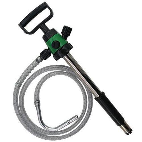 Premium Oil Safe Pump with D Handle Grip - Heavy Duty Quick Connect Transfer Pump | Color-Coded Collar & Hose | 10 Color Options (Mid-Green) | Ideal for Automotive, Marine & Industrial Fluid Transfer
