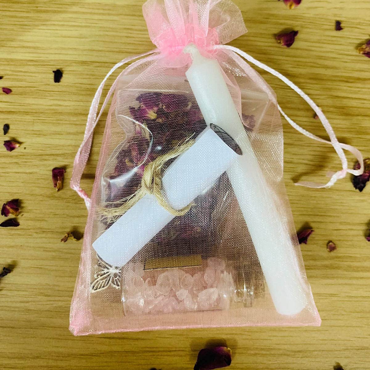 100-Pack 5x7 Inch Sheer Organza Drawstring Gift Bags with Pink Ribbon - Perfect for Jewelry, Candy, Soap Favors - Great for Baby Showers, Weddings, Christmas & Birthday Parties - Elegant Wedding Favors & Party Decorations