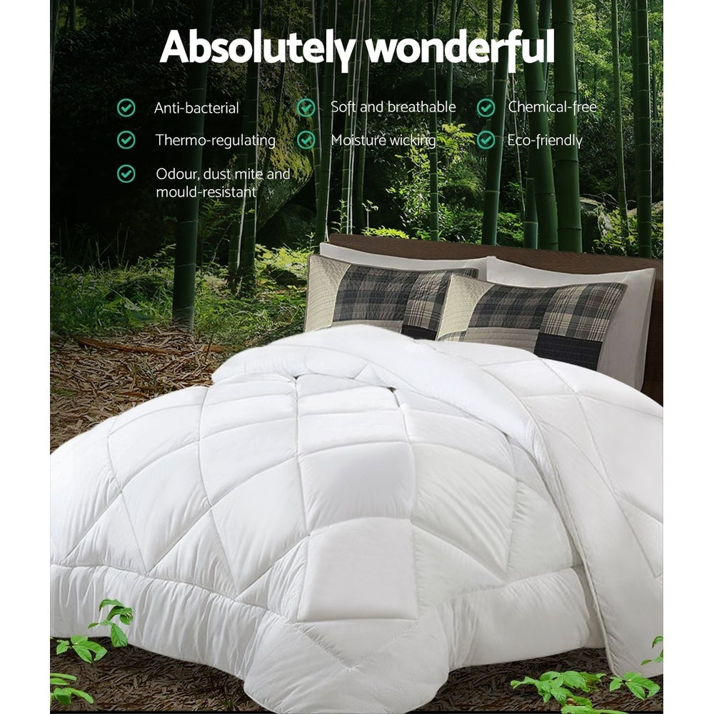 Premium Bamboo Microfiber Quilt - Queen Size Winter Duvet Cover Set | Soft Breathable Bedding for Cozy Sleep | Perfect for Cold Weather & Guest Rooms