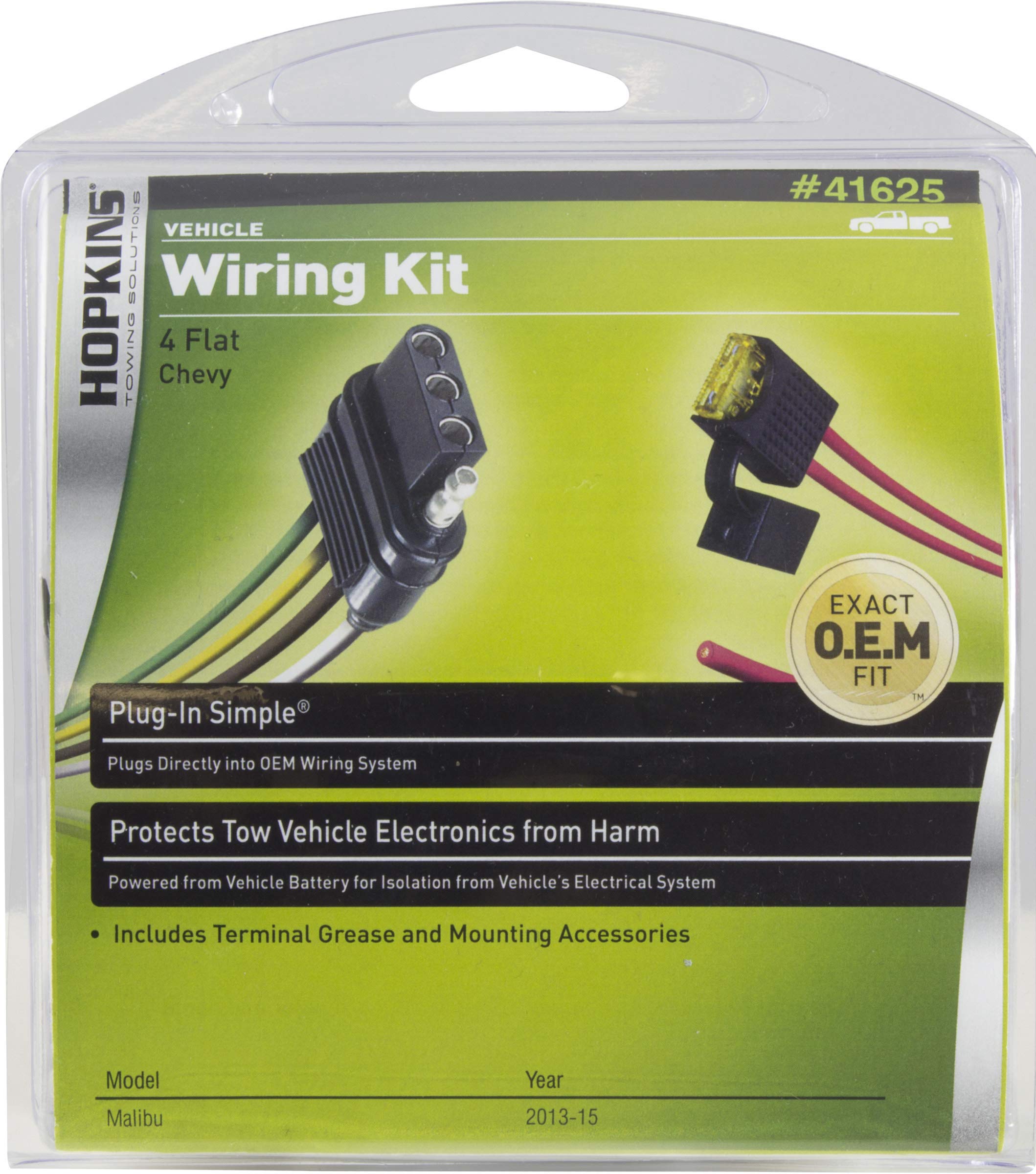 Hopkins 11141625 Vehicle Wiring Kit - Heavy Duty 7-Way Trailer Connector for Trucks, SUVs & RVs - Perfect for Towing Trailers, Boats & Campers