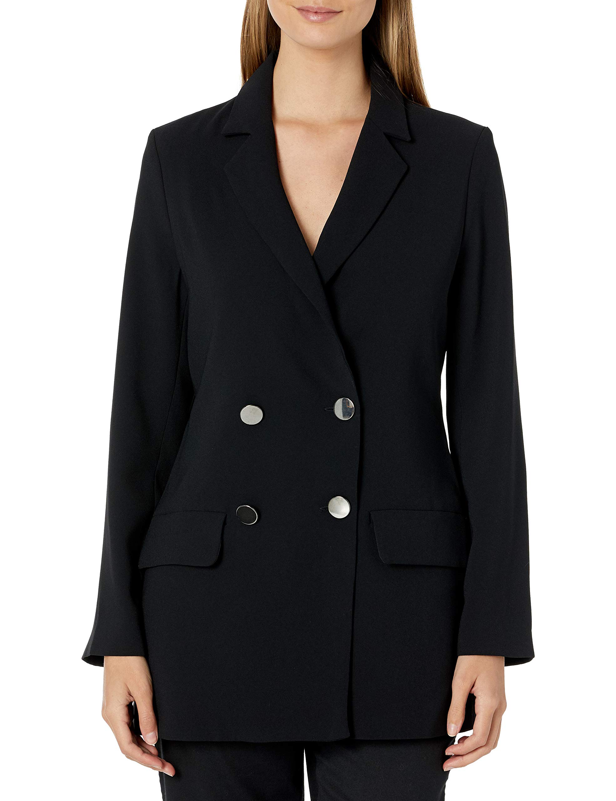 ARMANI EXCHANGE Women's Double Breasted Button Crepe Blazer Jacket for Office, Business & Formal Events | Stylish Workwear & Professional Attire