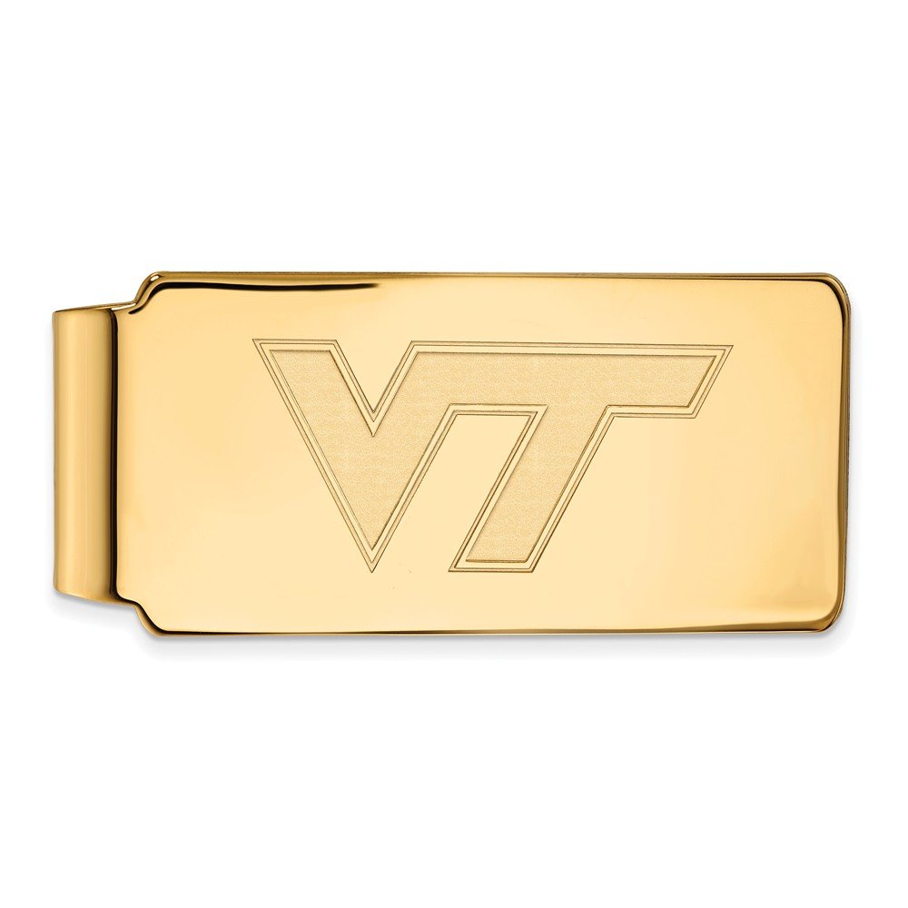 Virginia Tech Hokies Gold Plated Money Clip - Premium Metal Wallet Accessory for Cash & Cards - Perfect for Alumni Gifts, Graduation, and Game Day Essentials