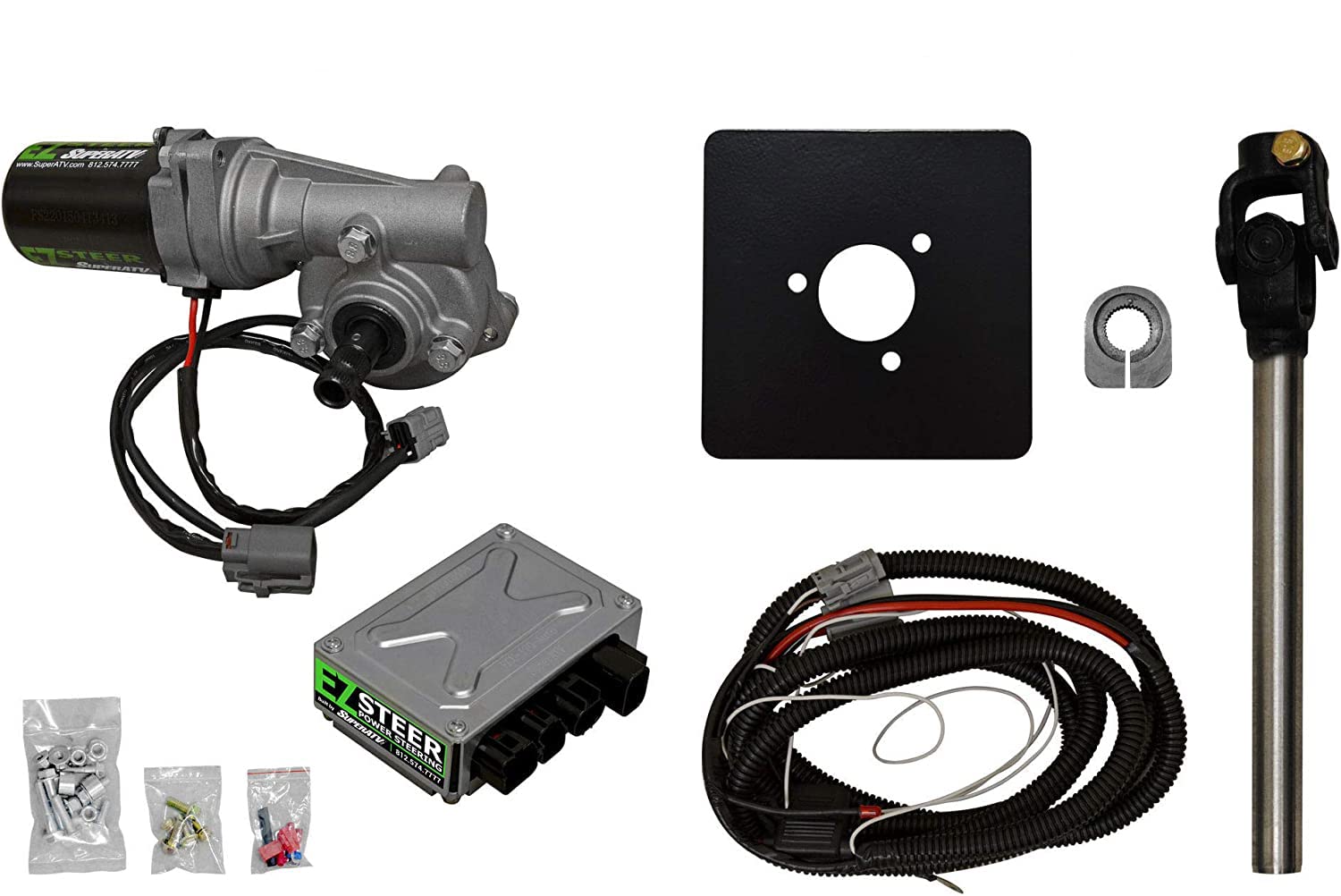 SuperATV Universal EZ-Steer Power Steering Kit 220W for Sprint Cars - Off-Road Racing & Trail Riding Accessory