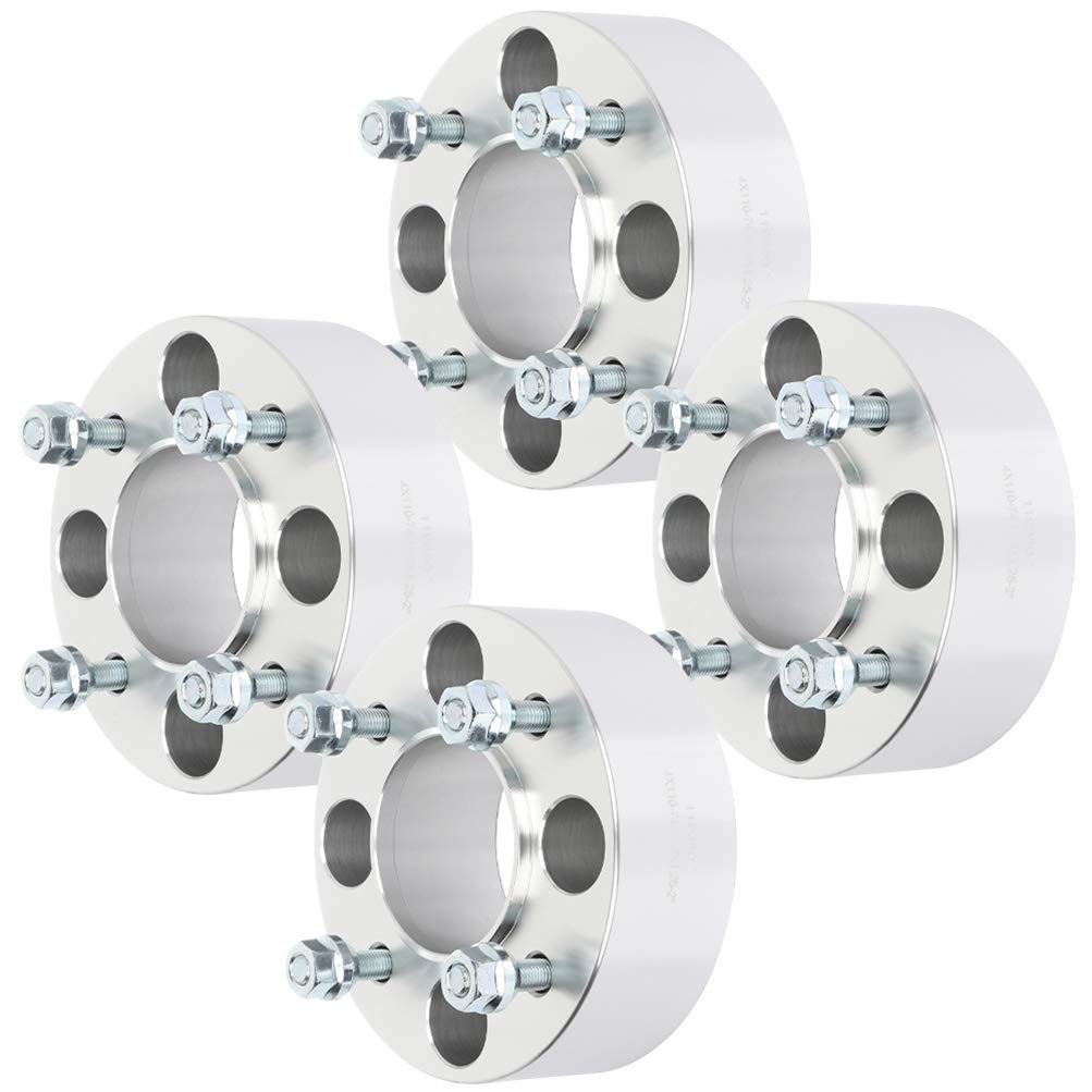 2 Inch Wheel Spacers 4x110 Bolt Pattern 74.1mm Hub Bore with 10x1.25 Lug Nuts - Compatible with Suzuki LT-A750 KingQuad, Yamaha YFB250 Timberwolf 2x4, Honda TRX420FPM Rancher 4x4 - 4PCS Set - Enhance Off-Road Performance & Stability