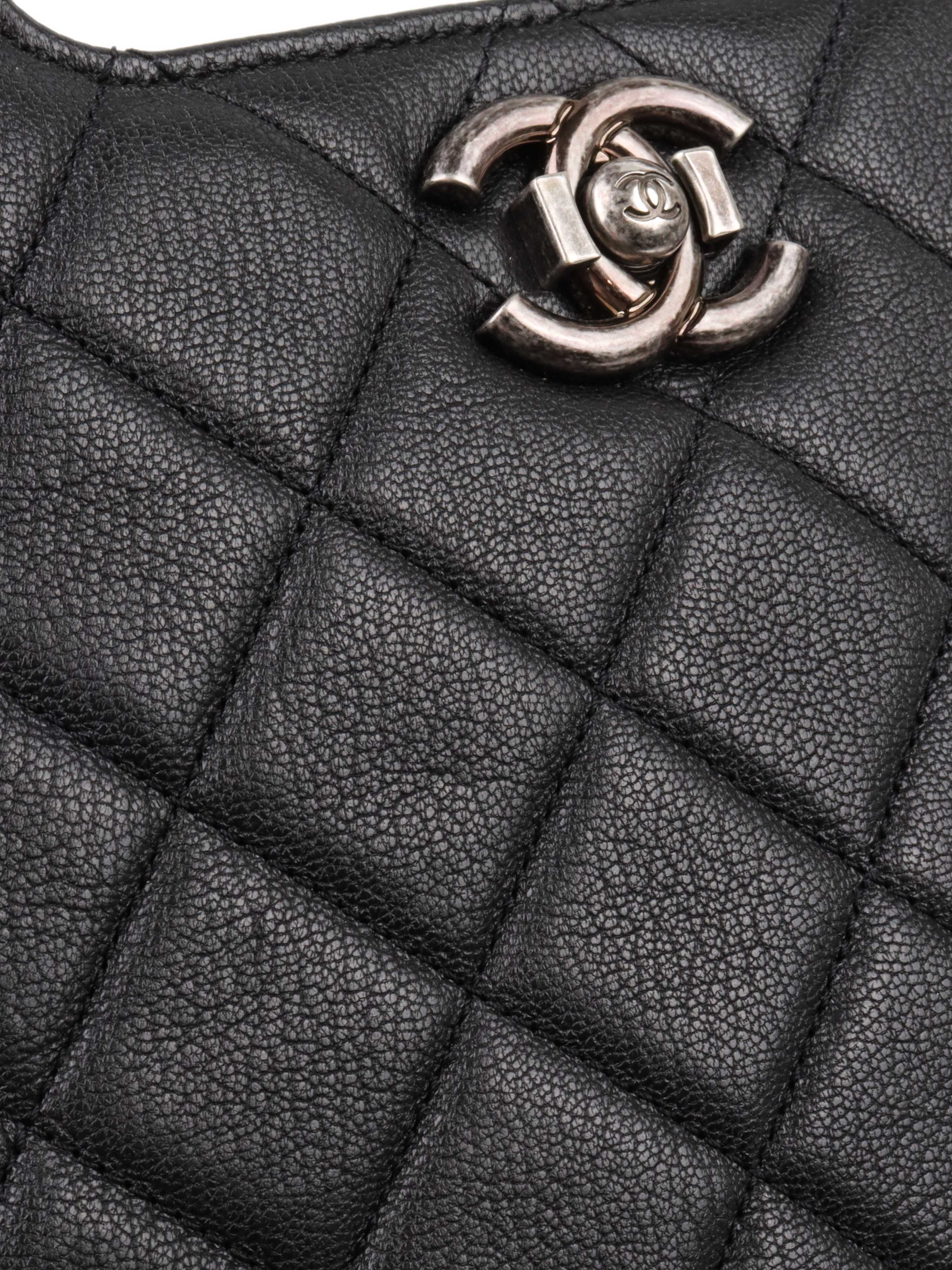 Chanel Black Caviar Quilted Leather Shopping Tote Bag for Women - Luxury Designer Handbag for Work, Travel & Everyday Use