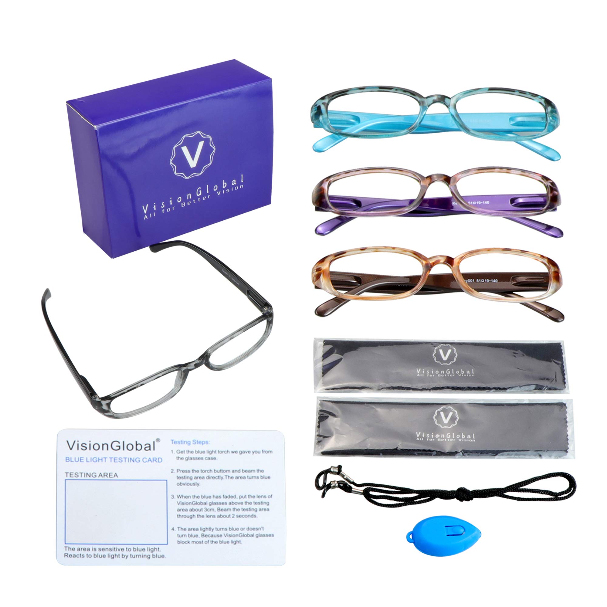 LifeArt 4 Pairs Blue Light Blocking Reading Glasses for Women & Men - Anti Glare Computer Glasses for Screen Time, Reading & Office Work