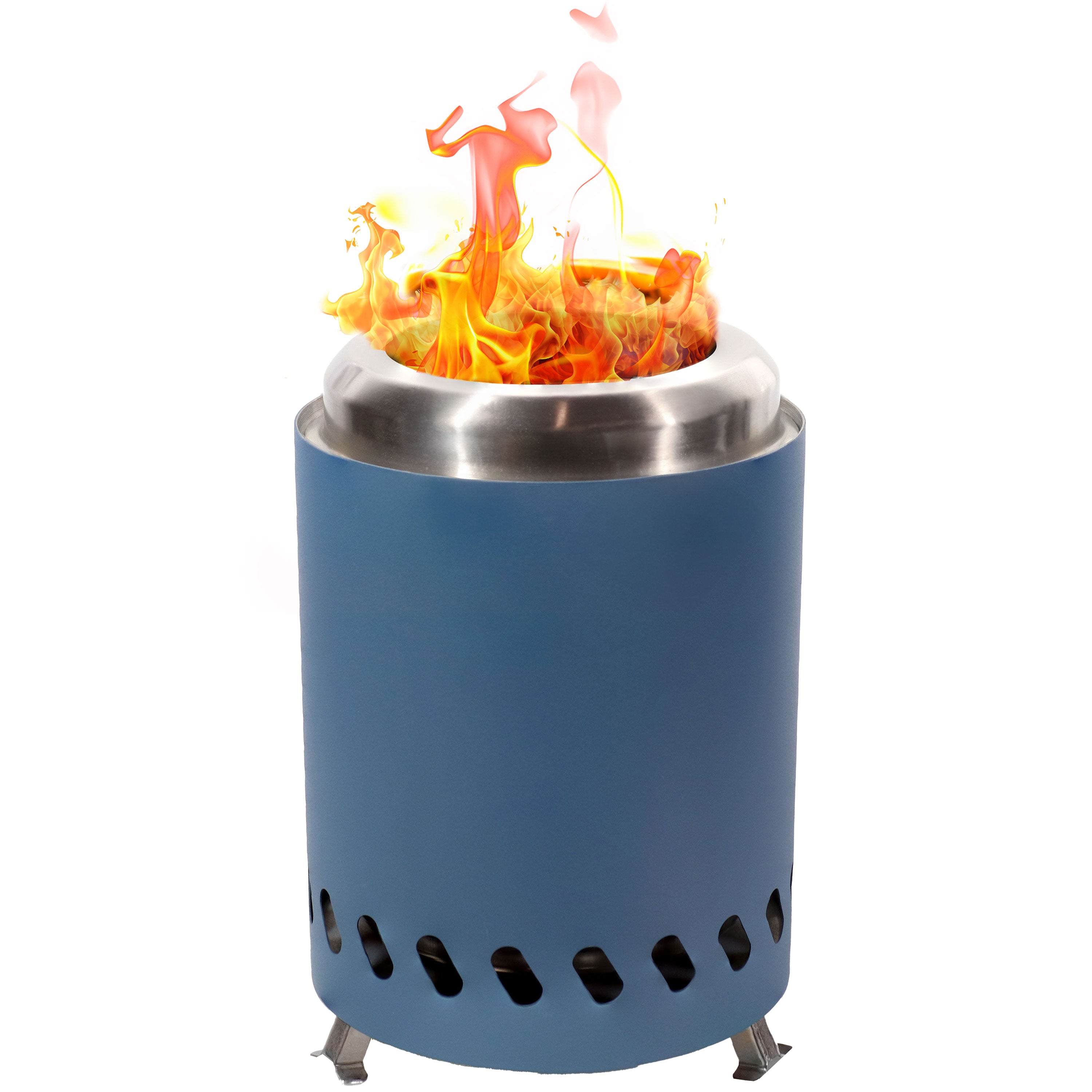 Sunnydaze Portable Tabletop Smokeless Fire Pit with Carry Bag & Poker - Perfect for Camping, Backyard, Patio & Outdoor Gatherings