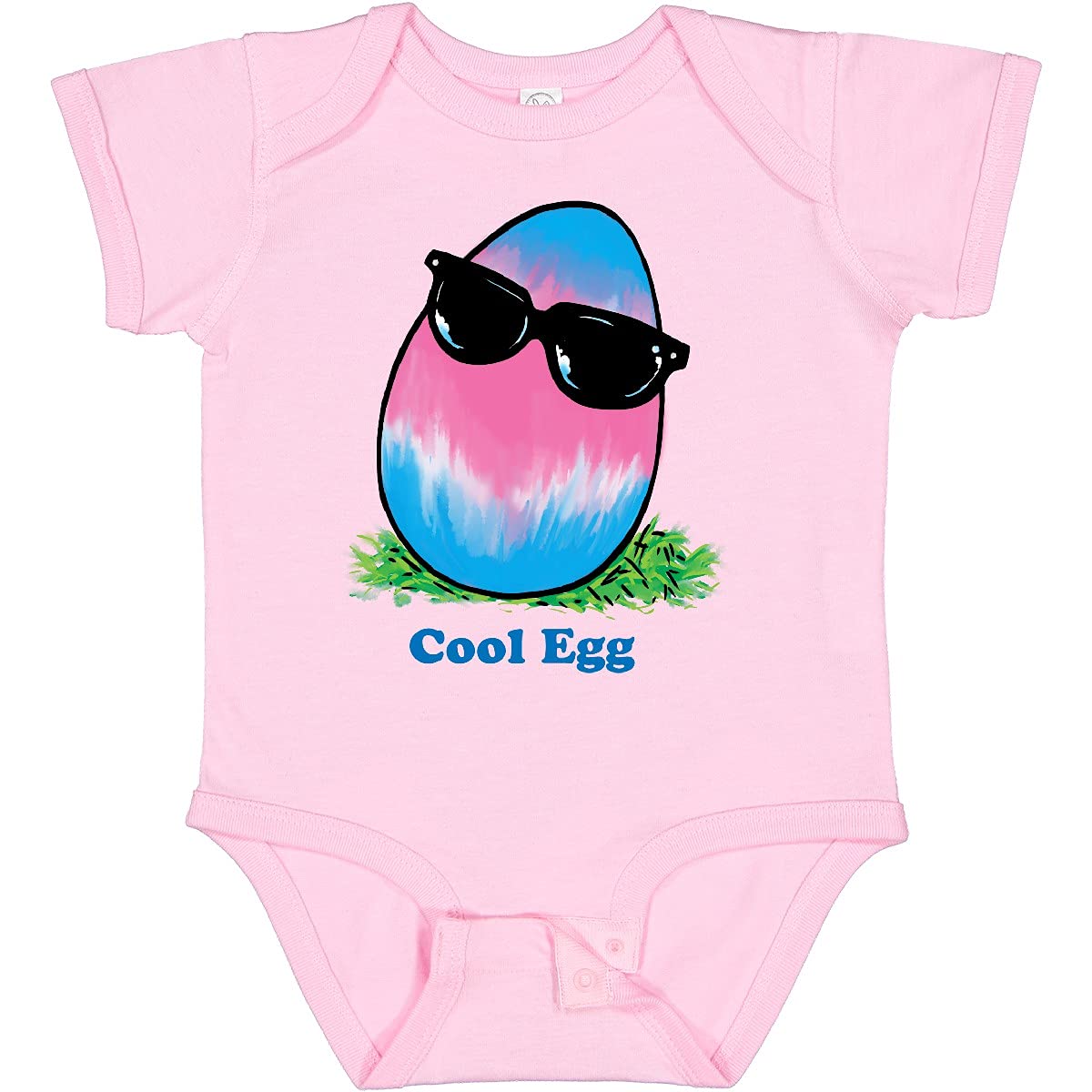 Inktastic Easter Pink and Blue Cool Egg with Sunglasses Baby Bodysuit - Cute Easter Outfit for Infants & Toddlers - Perfect for Easter Photos, Family Gatherings & Holiday Celebrations