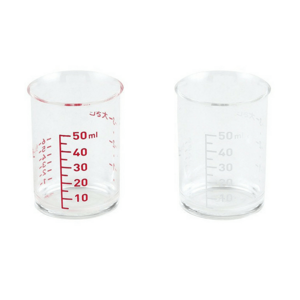 Kai 2-Piece Clear Measuring Cup Set - Small & Precise for Baking, Cooking, and Mixing - Perfect for Kitchen, Lab, and DIY Projects