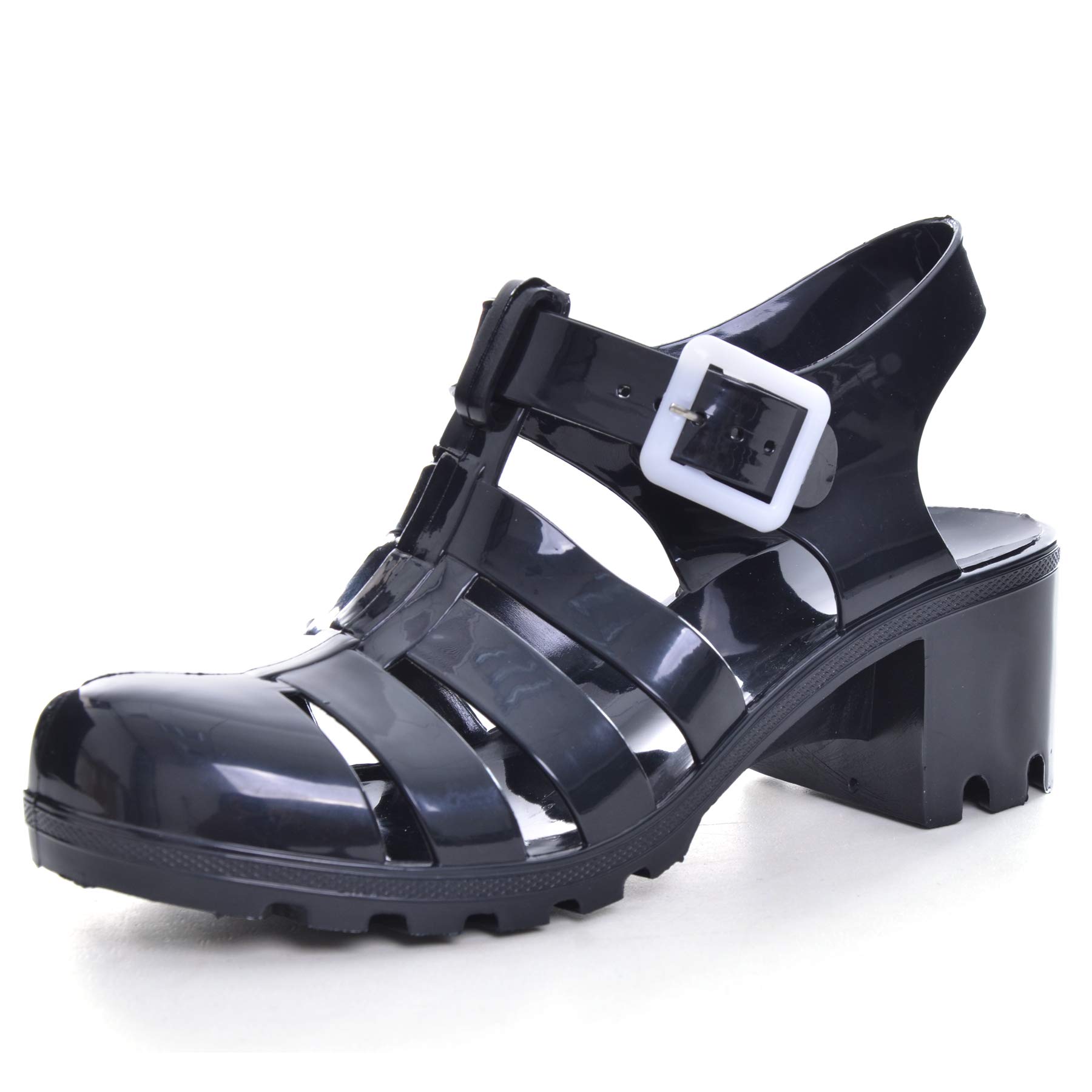 Women's Crystal Jelly Sandals - Summer Rain Boots & Retro Strappy Heels/Flat Sandals | Comfortable Waterproof Beach Shoes for Outdoor, Party & Vacation Wear