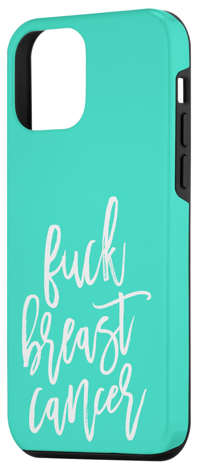 iPhone 12 Mini Case - Pink Ribbon Breast Cancer Awareness Cover with Inspirational Script, Slim Protective Phone Case for Women - Perfect for Survivors, Supporters & Everyday Use