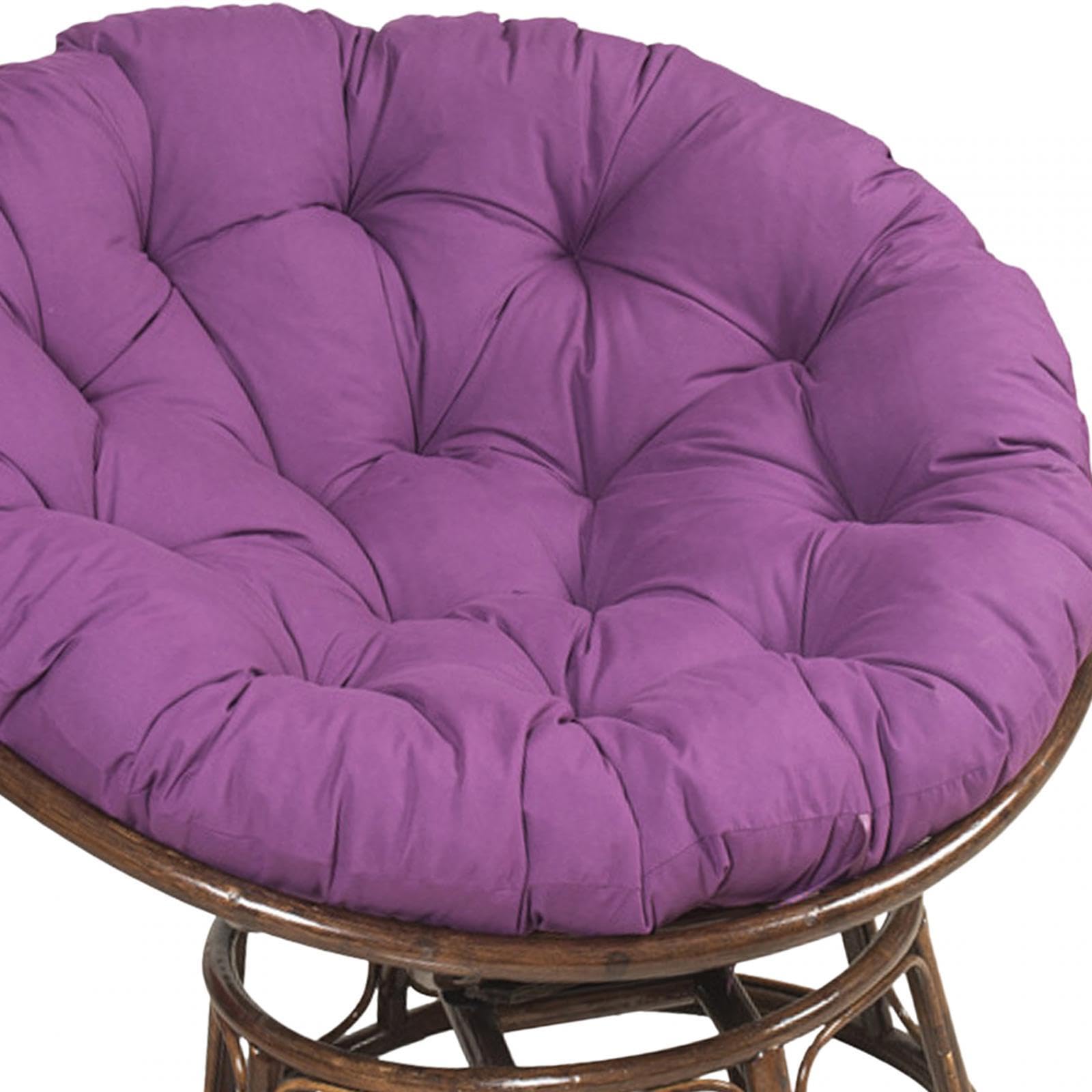 Comfy Round Hammock Chair Cushion - Soft Hanging Egg Chair Pad for Porch Swings, Garden & Office - Purple Outdoor Lounge Accessory | Perfect for Relaxing, Reading & Sunbathing
