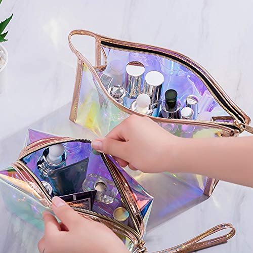 Waterproof Travel Makeup Bag - Portable Zippered Cosmetic & Toiletry Pouch for Women | Perfect for Airplane Carry-on, Gym Essentials & Daily Organizer