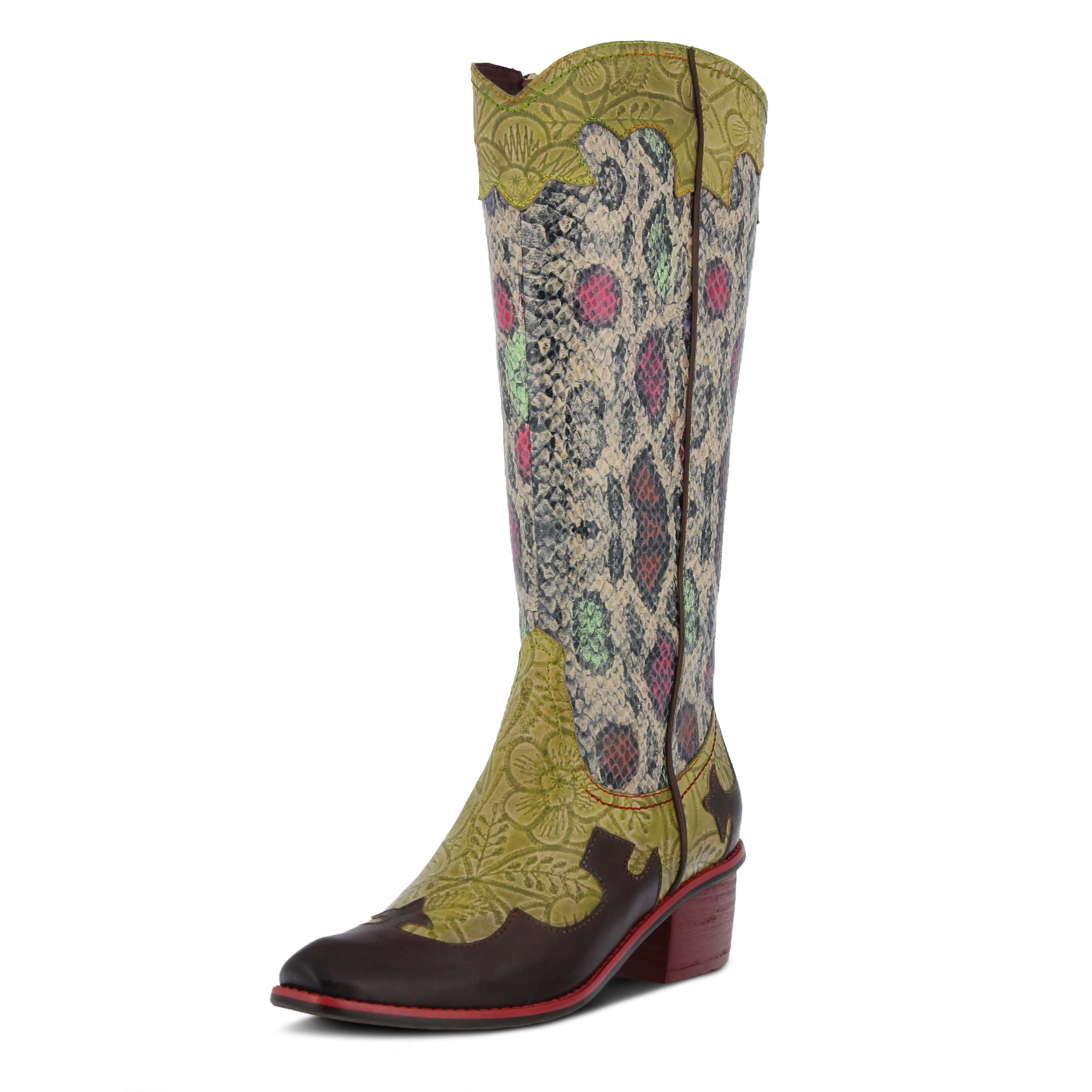 L'Artiste Spring Step Women's Rodeo Boots - Western Cowgirl Boots for Women, Comfortable Leather Ankle Booties with Stylish Embroidery | Perfect for Country Dancing, Rodeo Events & Casual Outfits