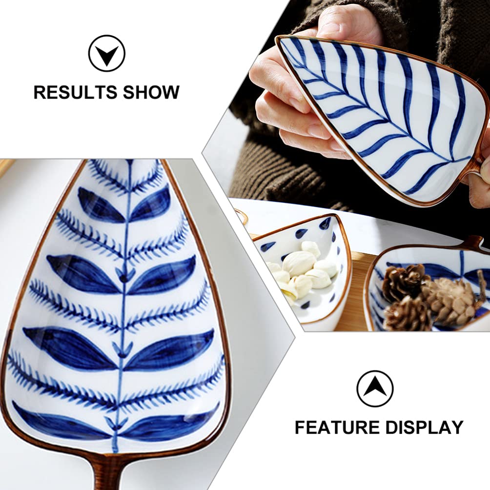 Hemoton Ceramic Sauce Dish - 6-Piece Set for Seasoning, Desserts, Appetizers | Mini Serving Plates for Kitchen, Dining Table & Party Snacks | Durable Household Tableware for Dipping Sauces, Small Bites & Food Presentation