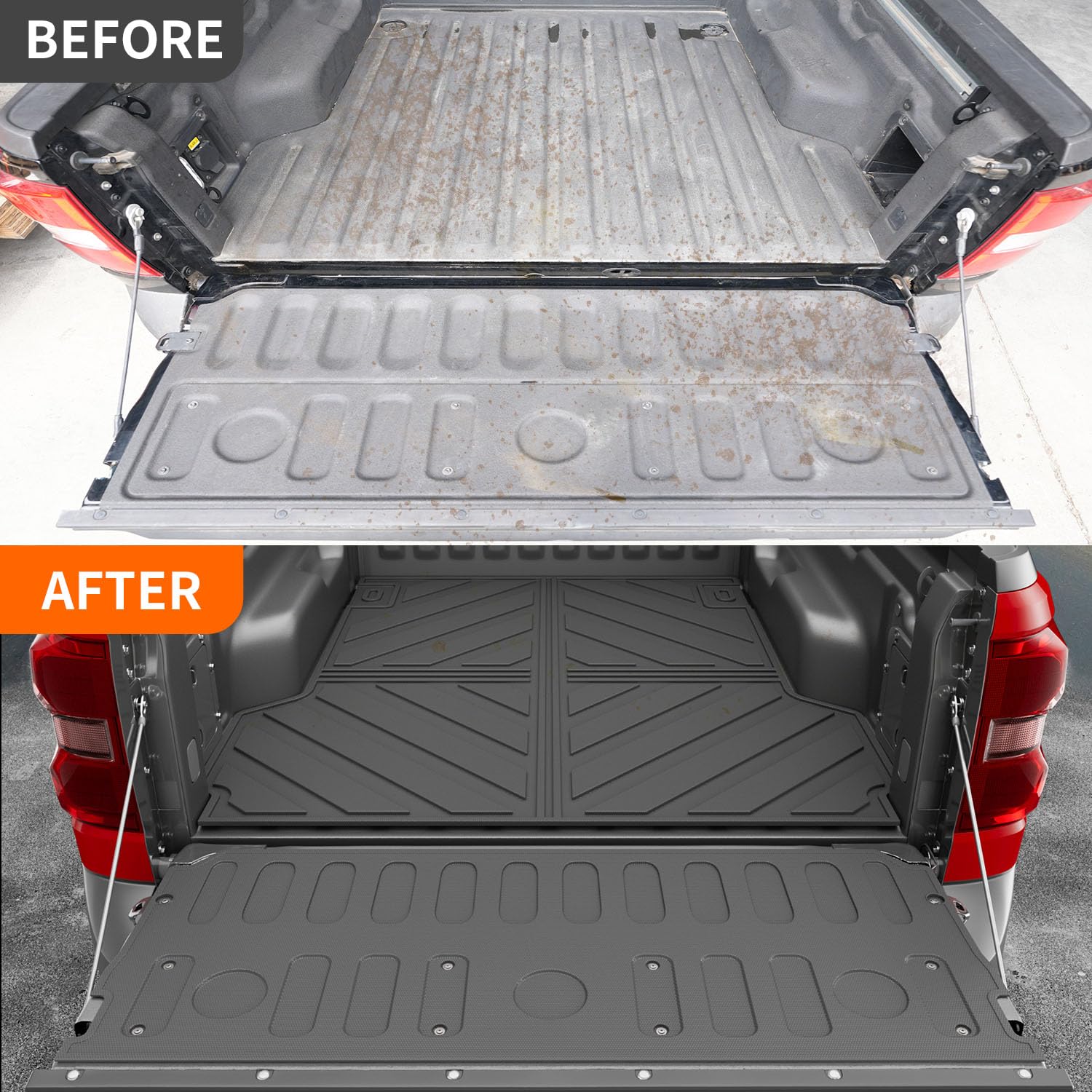 2022-2025 Ford Maverick Truck Bed Mat & Tailgate Protector Set - Heavy Duty All Weather Bed Liner Accessories for Pickup Trucks | Durable Non-Slip Protection for Cargo & Tailgate (Perfect for Hauling, Camping & Work)