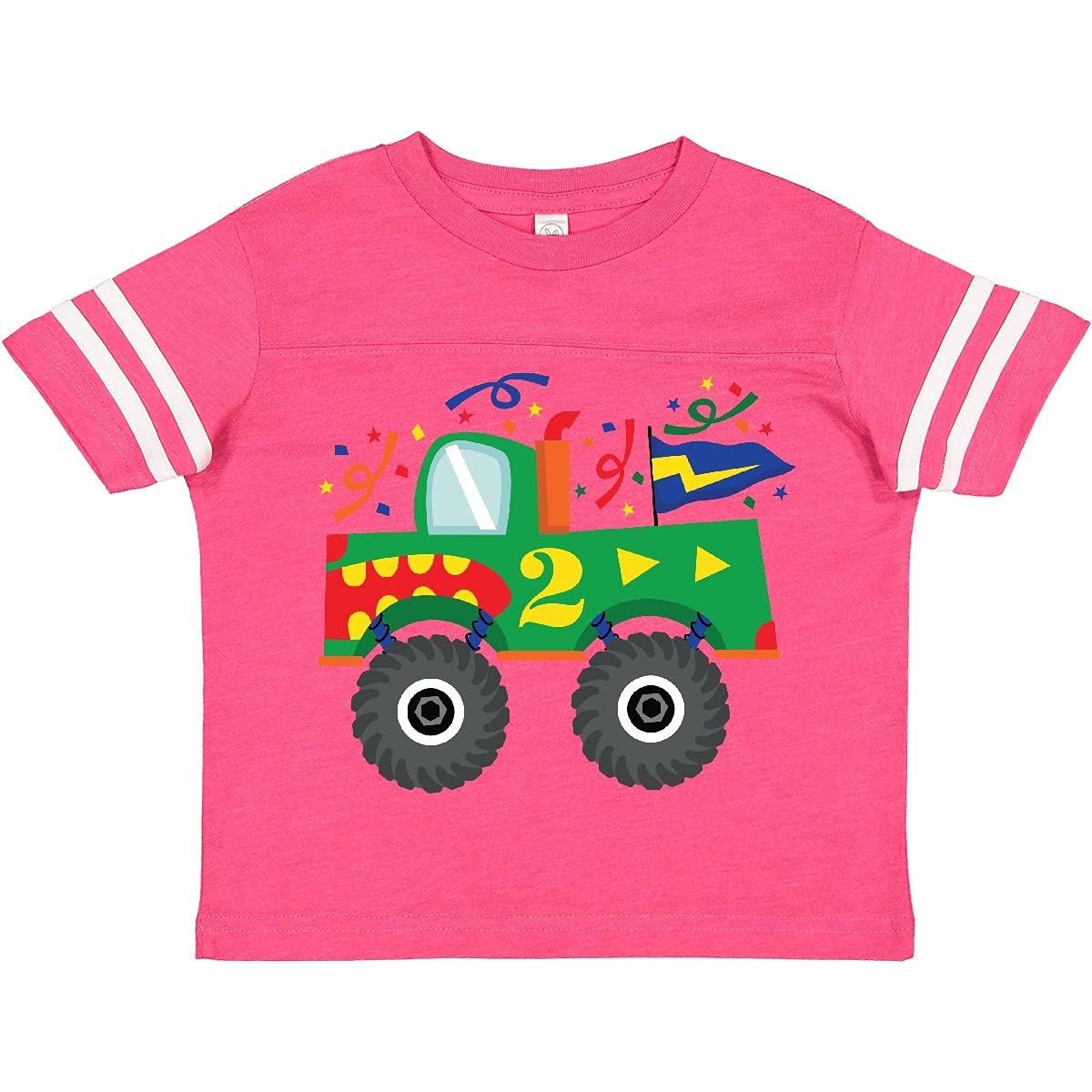 2nd Birthday Monster Truck Toddler T-Shirt - Cute Graphic Tee for Boys & Girls | Perfect for Birthday Parties, Playdates & Casual Wear