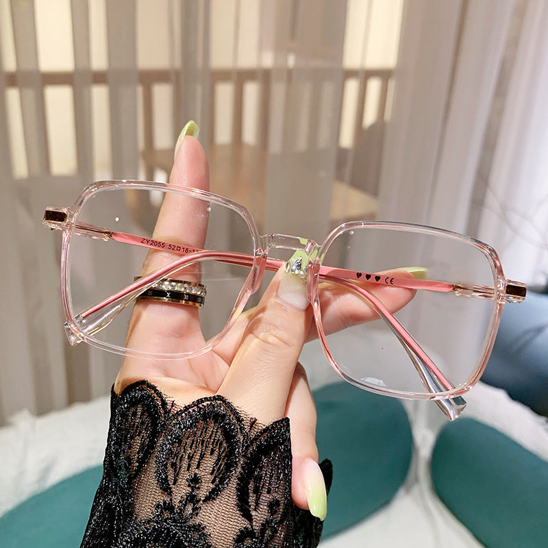 Stylish Women's Large Frame Anti Blue Light Reading Glasses - Fashionable & Versatile Eyewear for Work, Screen Time & Reading