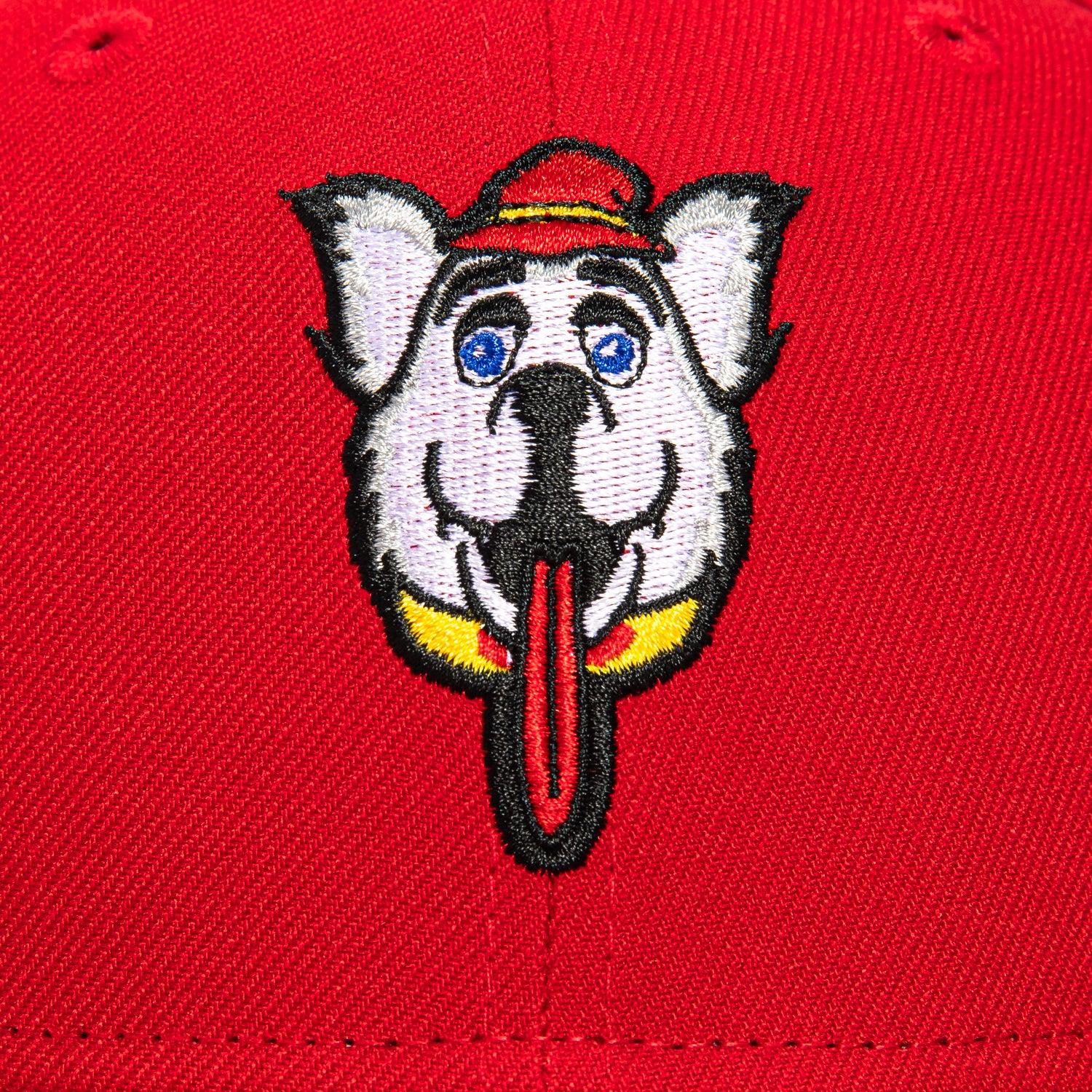 New Era 59Fifty Calgary Flames Harvey the Hound Mascot Snapback Hat - Red | Official NHL Licensed Baseball Cap for Men & Women | Perfect for Games, Tailgating & Fan Collections