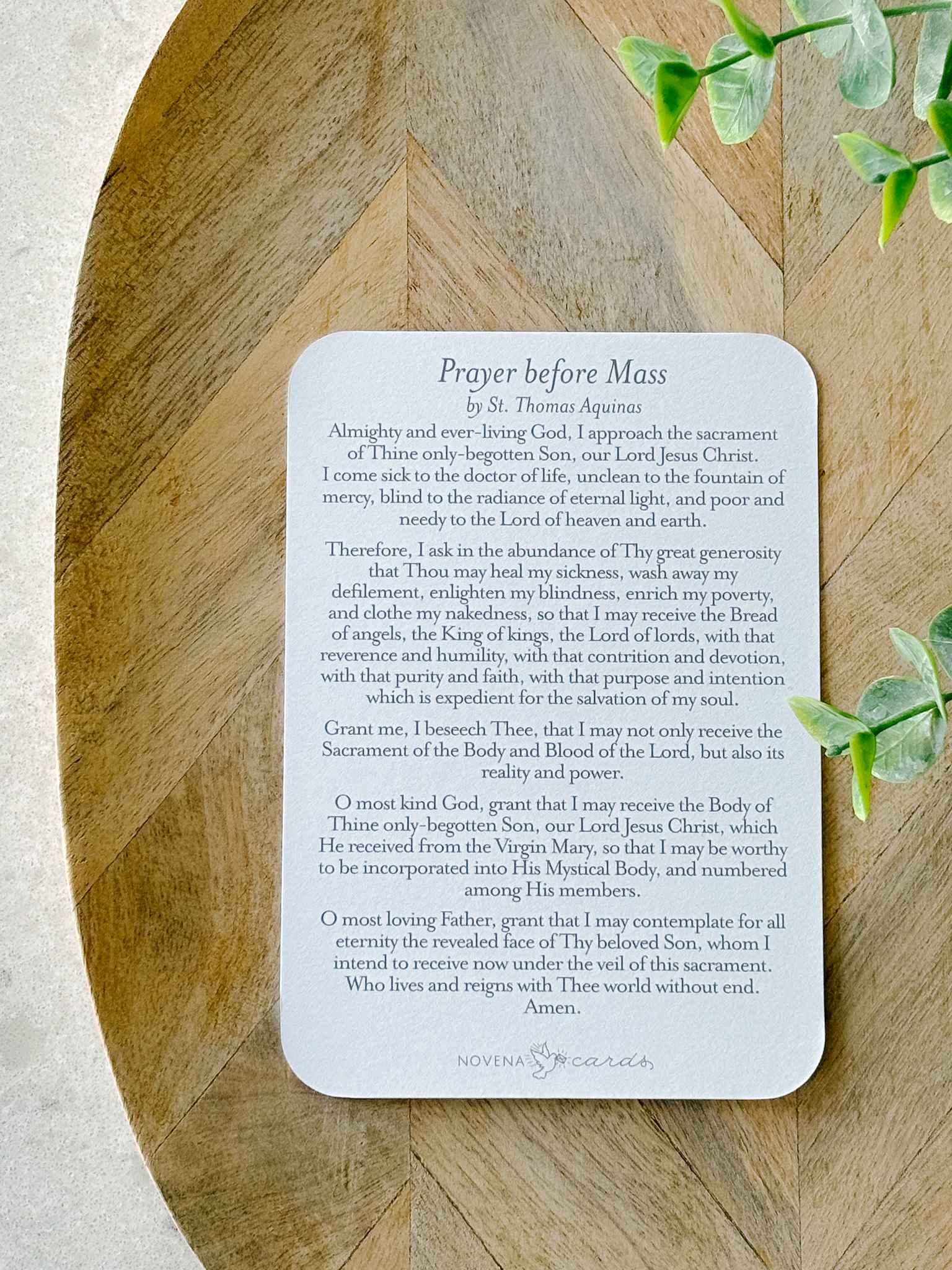 Catholic Prayer Before Mass Card - Religious Devotional Card for Holy Communion & Church Services - Perfect for Worship, Bible Study & Gift Giving