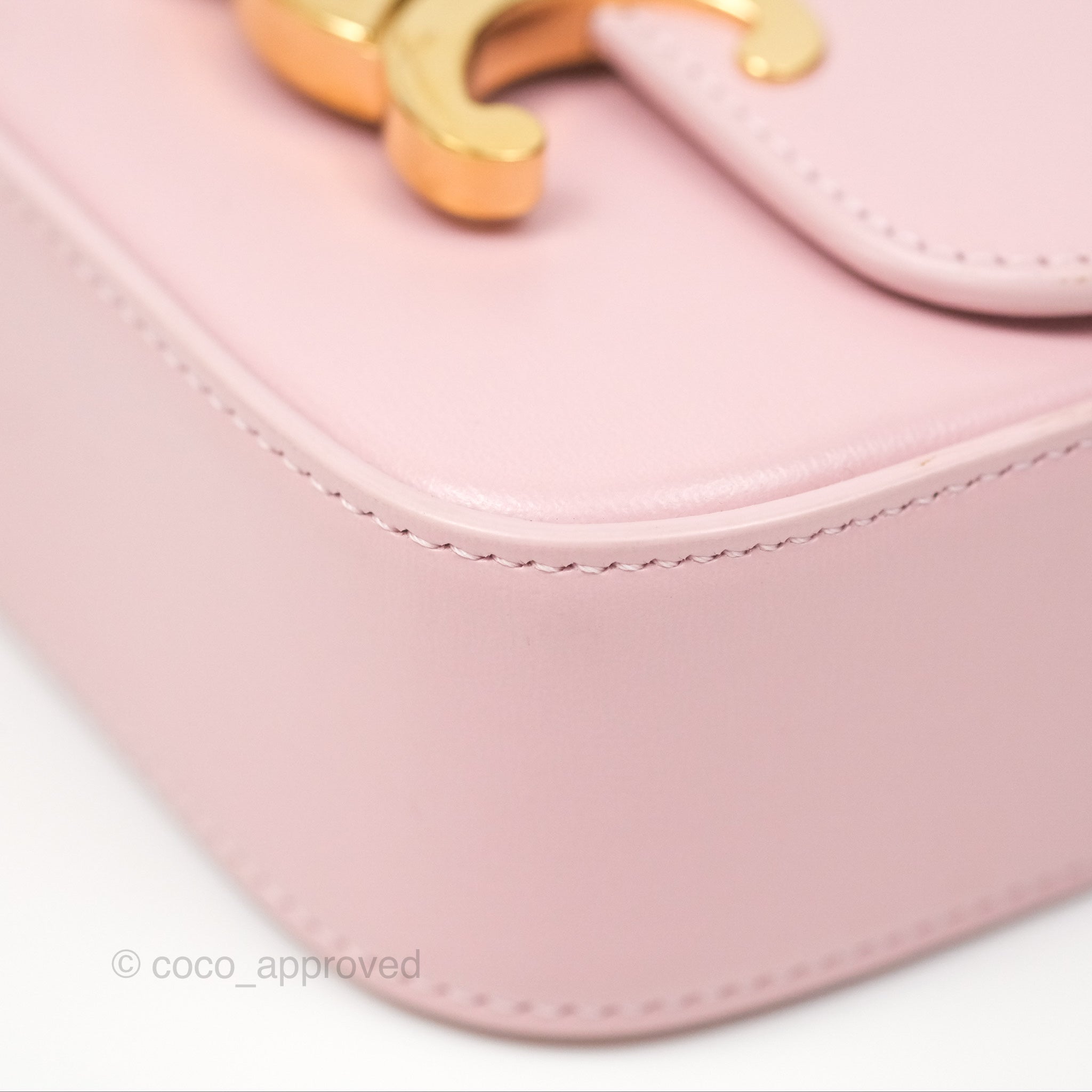 Celine Mini Triomphe Bag in Shiny Pink Calfskin Leather - Perfect for Women's Everyday Luxury & Evening Out