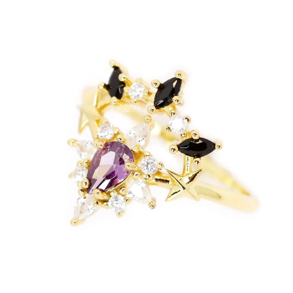 Dark Mage Ring - Gothic Fantasy Jewelry for Men & Women - Perfect for Cosplay, Halloween, and Witchy Aesthetic Outfits