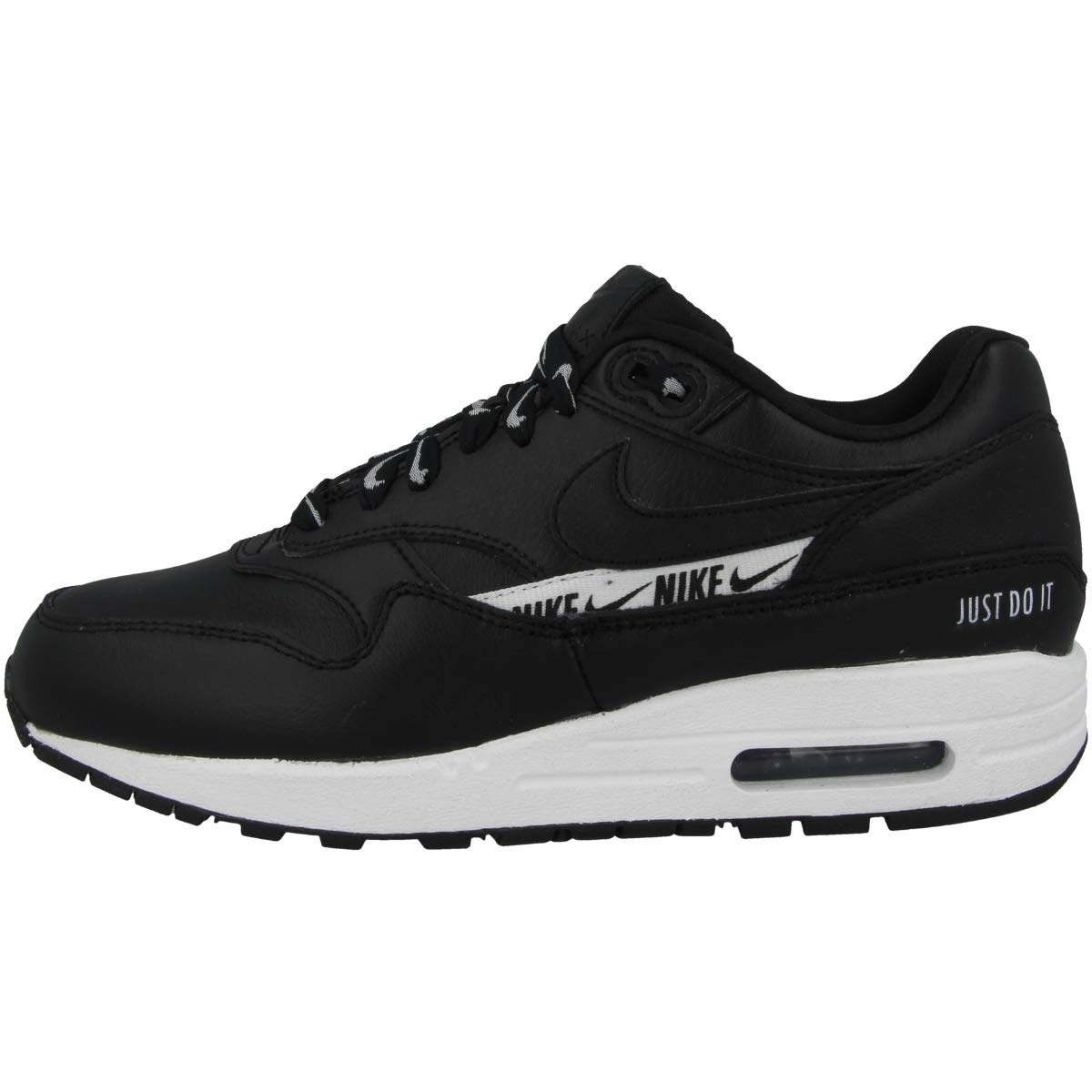 Nike Women's WMNS Air Max 1 SE Sneakers - Black/Black-White - Size 8.5 US - Running, Walking & Casual Wear Shoes for Women