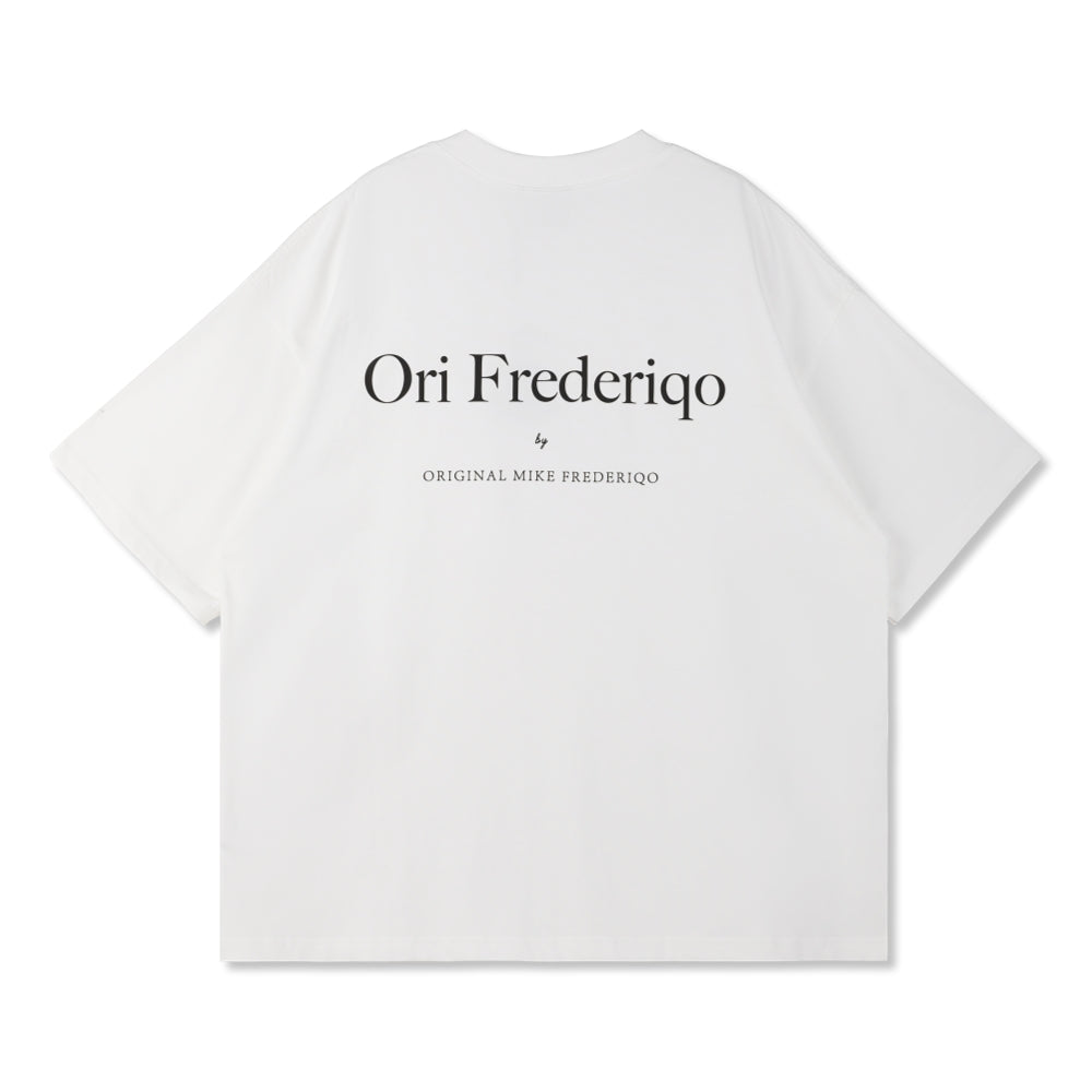ORI FREDERIQO Washed Printed Short Sleeve T-Shirt - White | Casual Wear, Street Style, Everyday Outfit