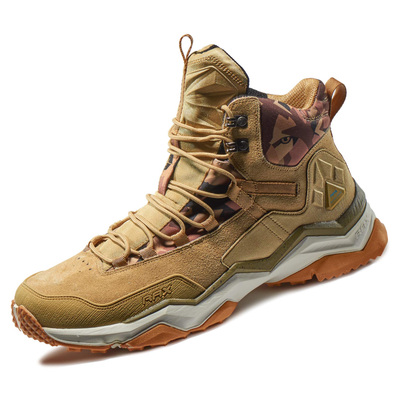 RAX Men's Wild Wolf Mid Venture Waterproof Lightweight Hiking Boots - Durable Outdoor Trekking Shoes for Men - Perfect for Hiking, Camping & Mountain Climbing Adventures