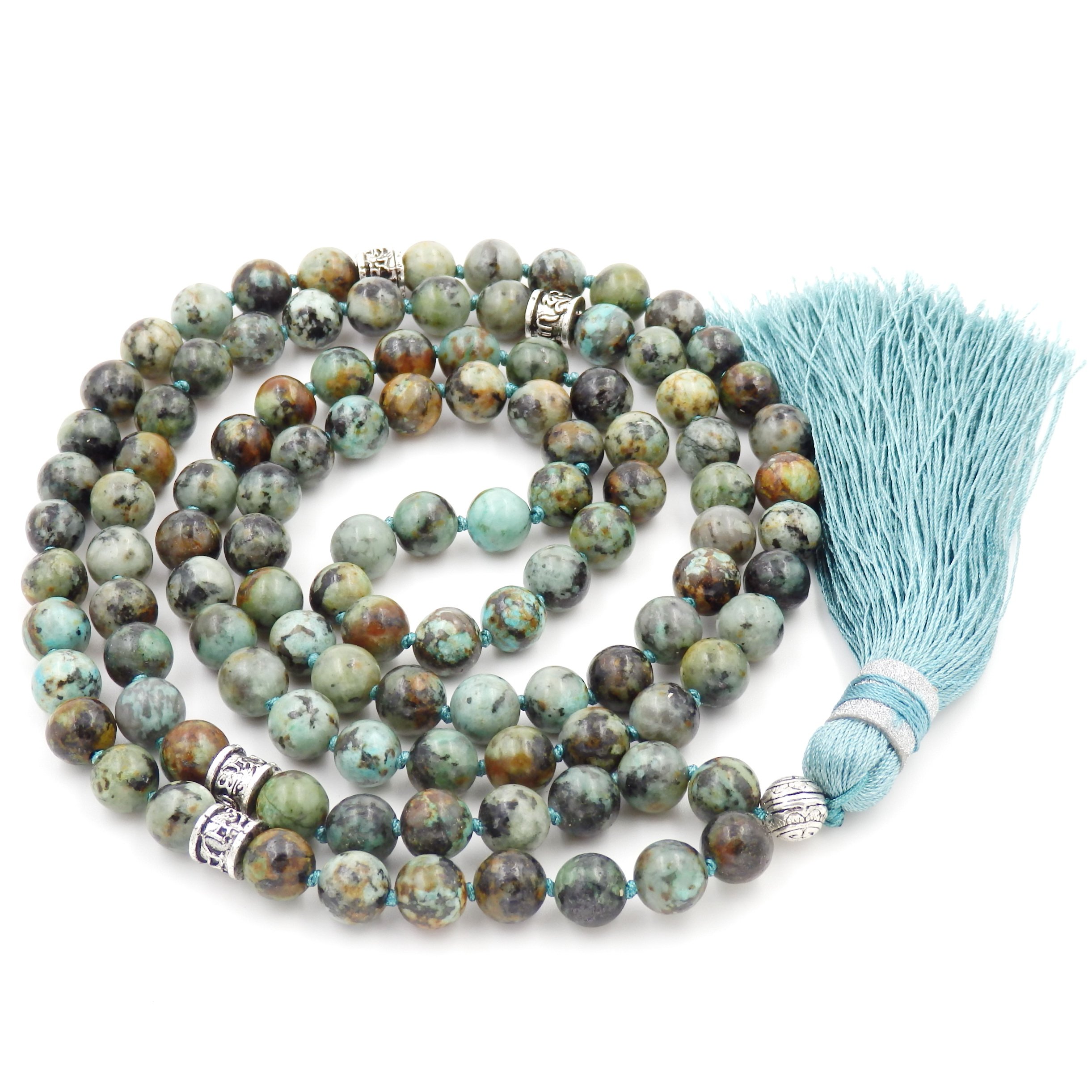 108 Mala Beads Necklace for Women & Men - Buddhist Prayer Beads Bracelet for Meditation, Yoga & Spiritual Healing - Handmade Gemstone Jewelry for Mindfulness & Stress Relief