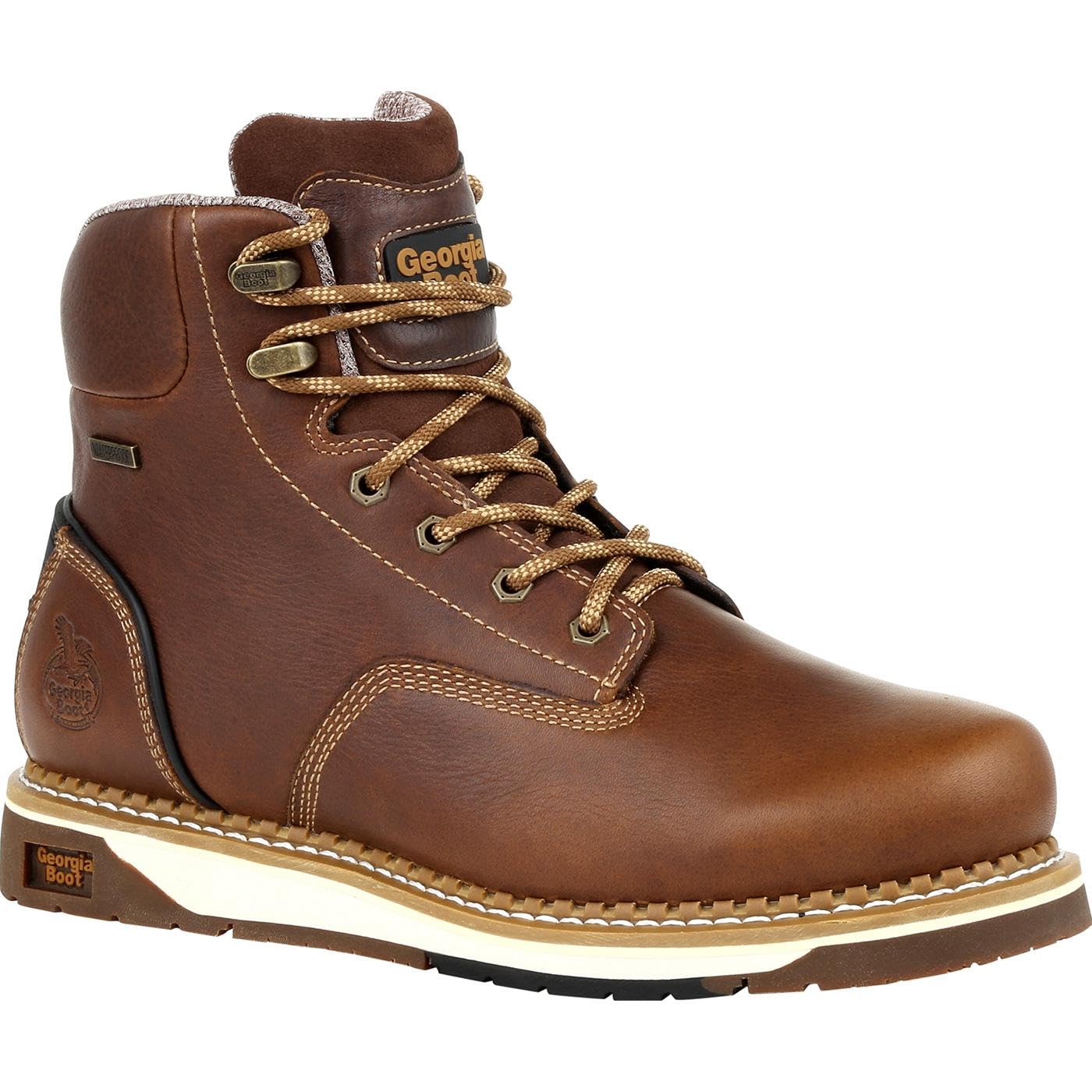 Georgia Boot Men's Brown Amp Lt Wedge Waterproof 6