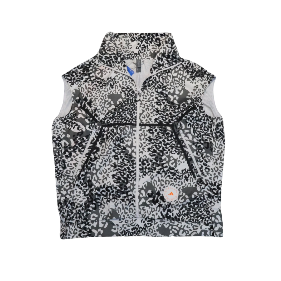 Adidas Stella McCartney Animal Print Vest for Women - Lightweight Running Jacket for Outdoor Sports & Gym Workouts