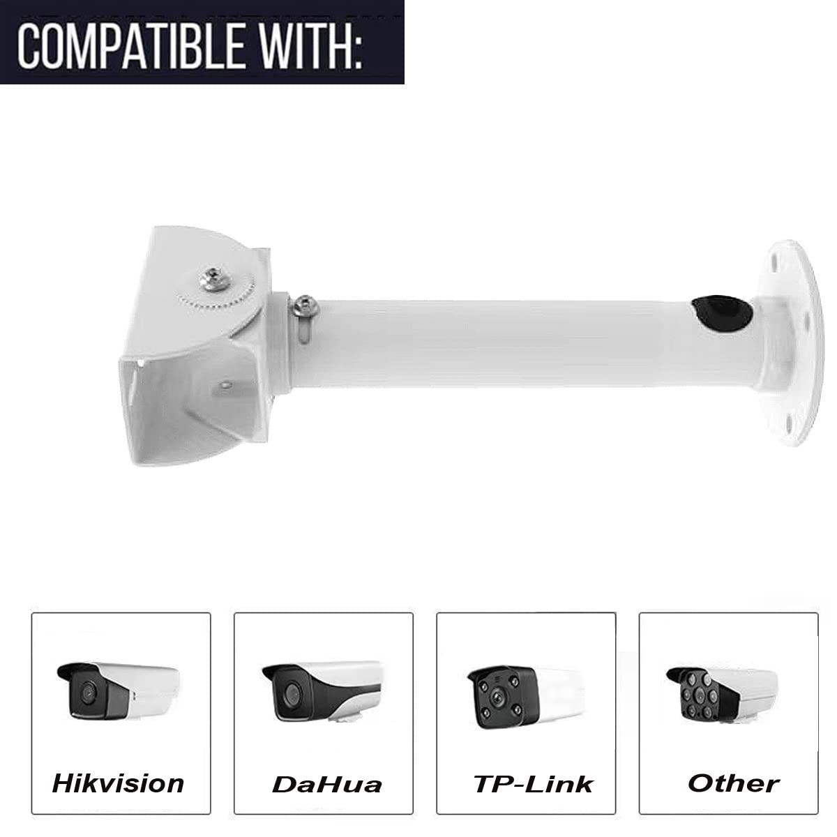 PCUORLEORS Universal Adjustable Security Camera Mount Bracket - T Shape Wall Mount for CCTV, IP & Dome Cameras | Indoor/Outdoor Surveillance Installation for Home & Business Security