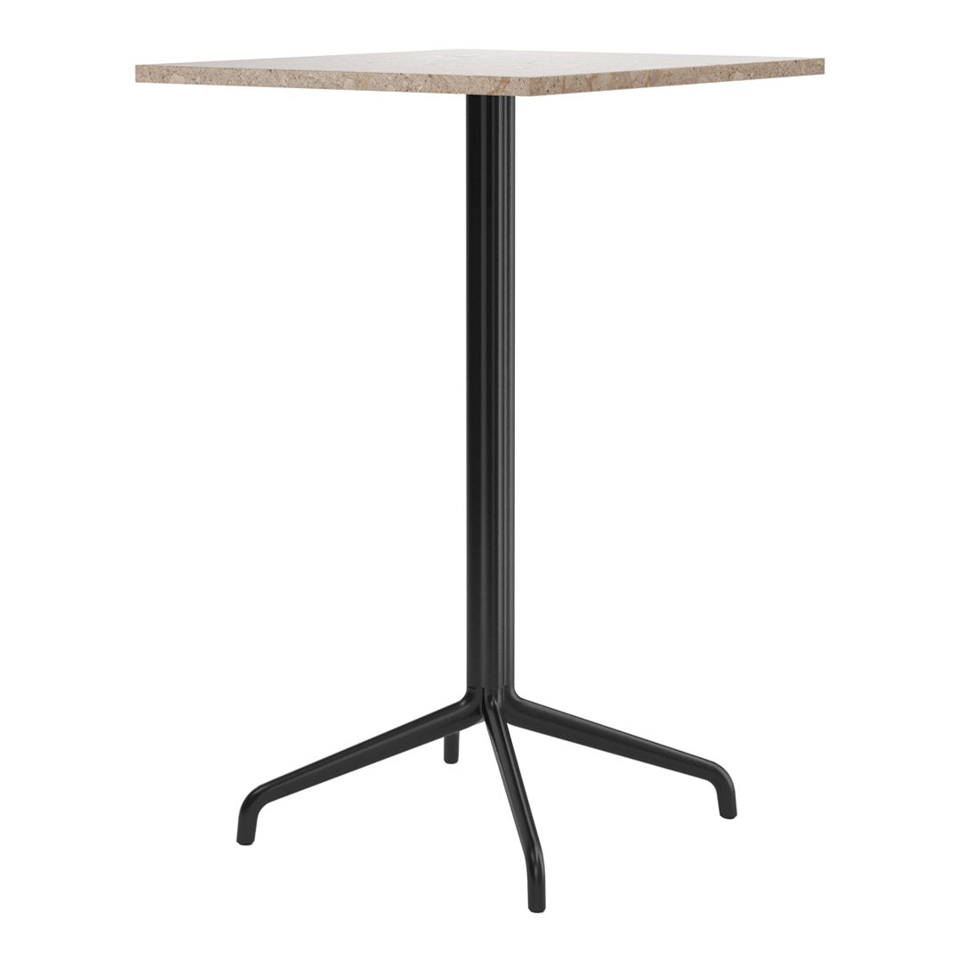 Modern Harbour Column Bar Table - Rectangular Design with Star Base - Perfect for Home Bars, Restaurants, and Outdoor Dining Areas