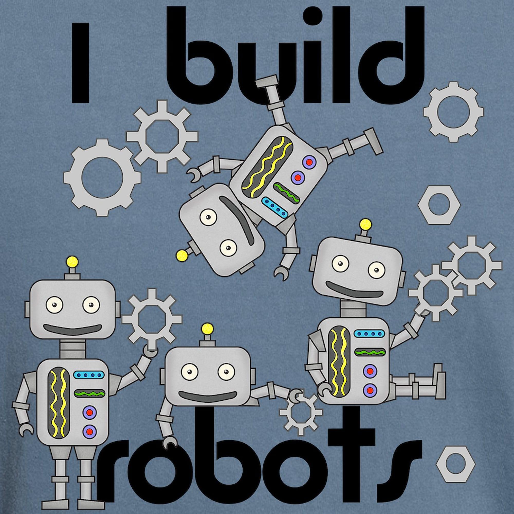 Men's I Build Robots Graphic T-Shirt - Comfort Colors® Soft Cotton Tee - Perfect for STEM Enthusiasts & Tech Lovers