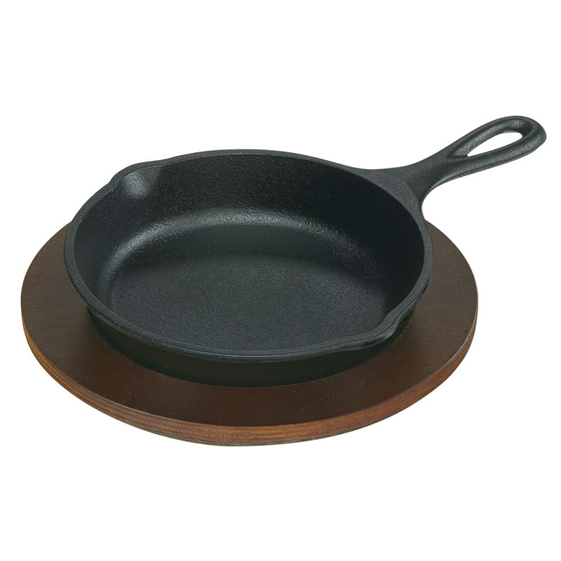 Lodge 8 Inch Round Wooden Trivet - Premium Walnut Wood for Hot Pots & Pans - Perfect for Dining Table, Kitchen Countertop & Outdoor BBQ Use