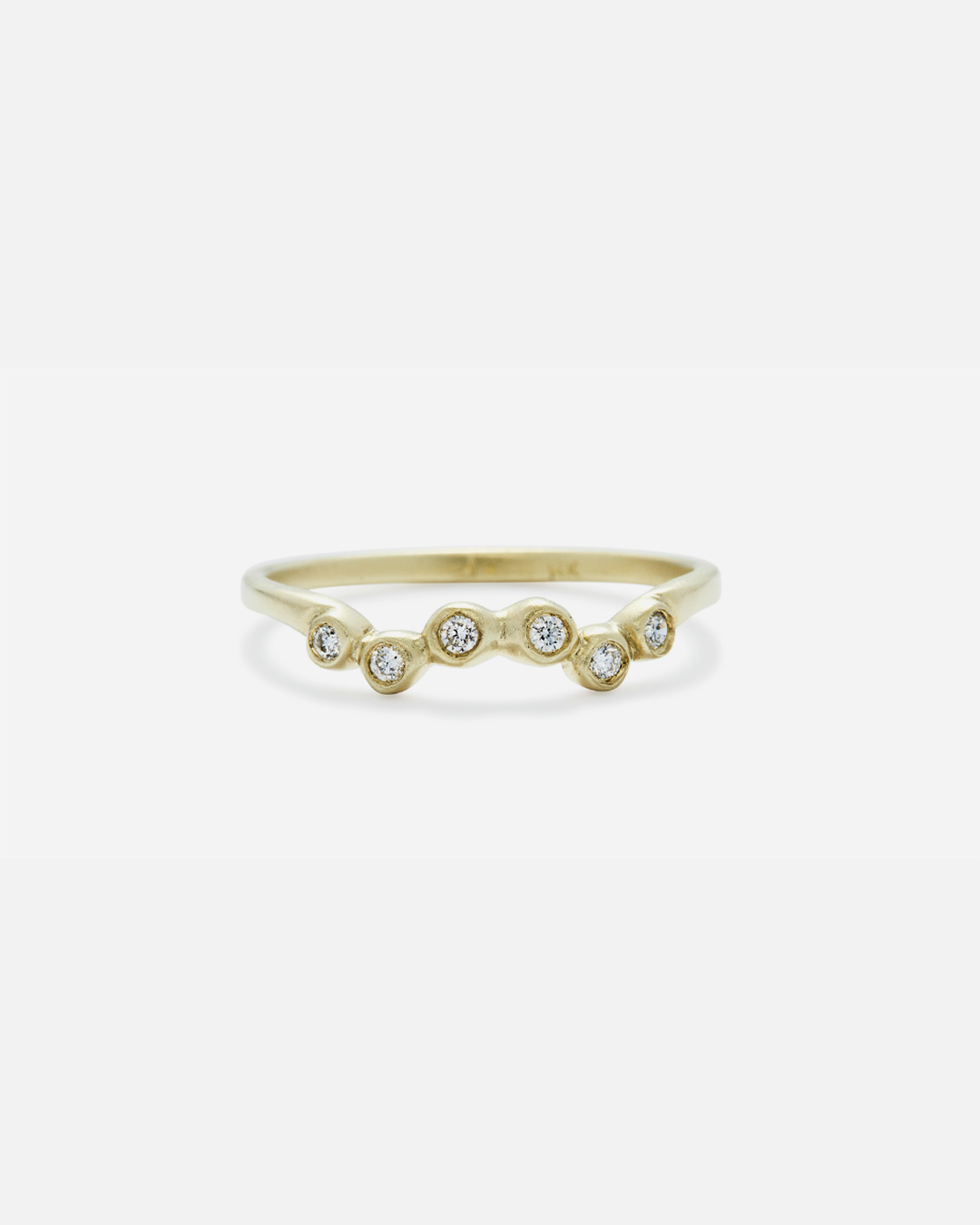 Bubble 22 White Diamond Ring - Elegant 18K Gold Plated Wedding Band for Women, Perfect for Engagement, Anniversary & Special Occasions