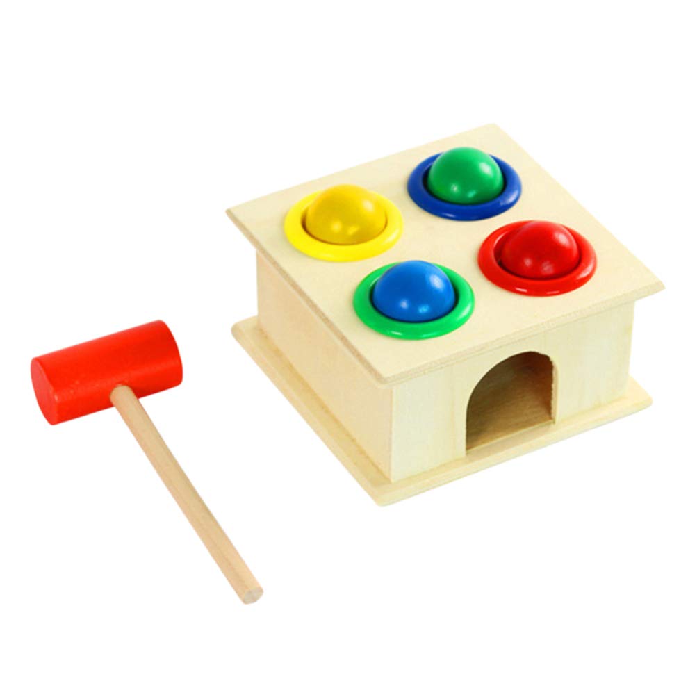 Balacoo Wooden Hammer and Ball Toy - Montessori Educational Pounding Toy for Toddlers & Babies - Fine Motor Skills Development - Perfect for Playtime, Learning & Sensory Activities