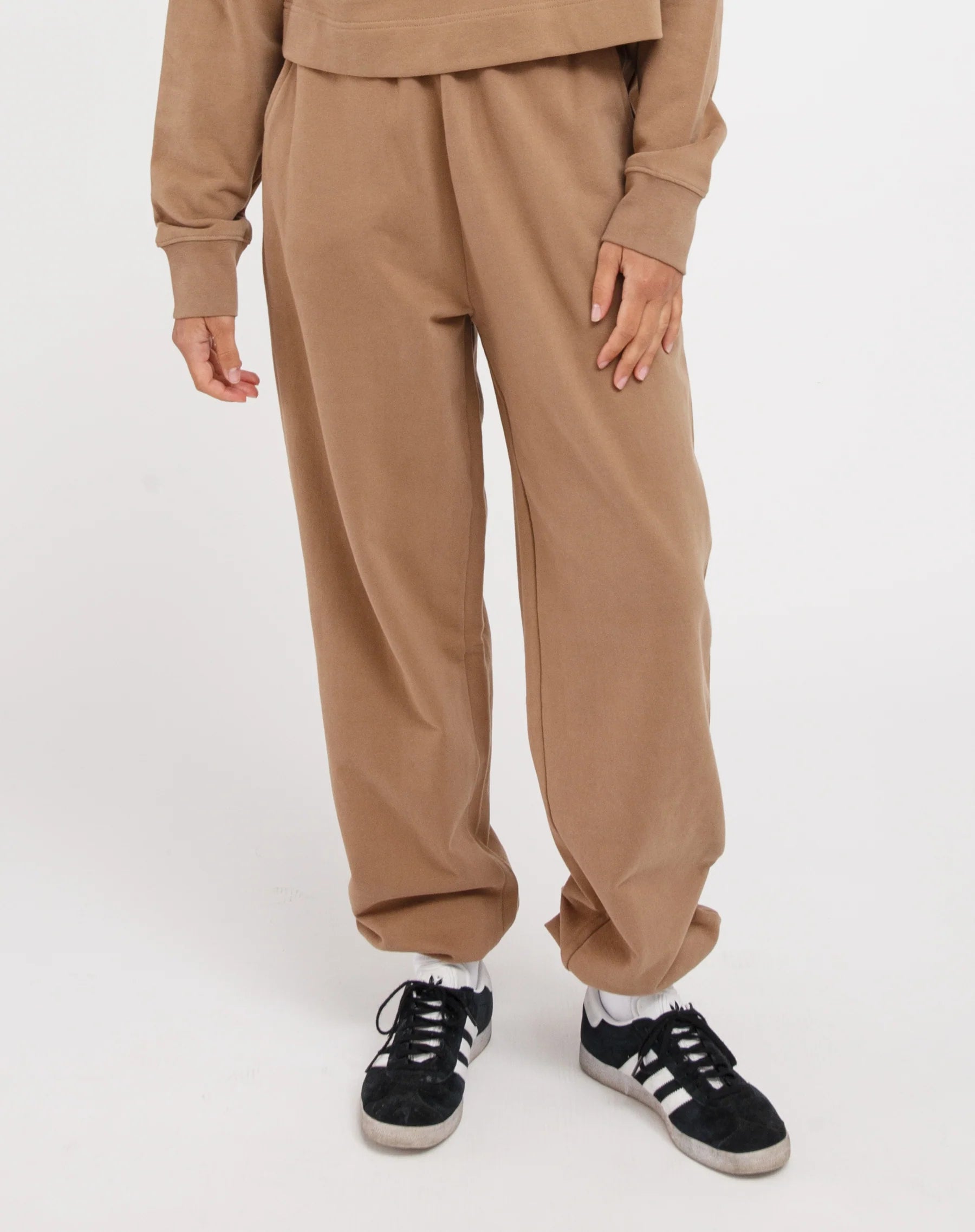Brunette the Label Best Friend Jogger Pants in Fawn - Comfortable Lounge & Casual Wear for Women
