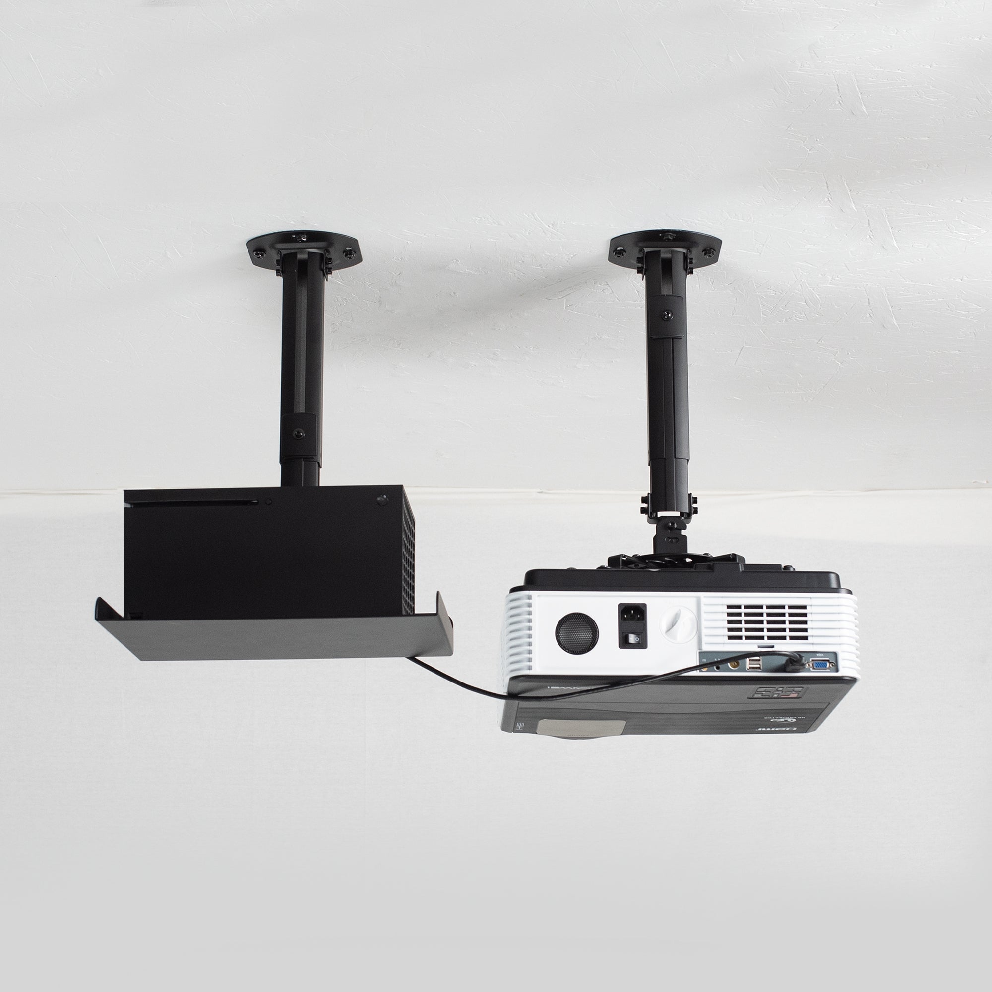 Adjustable Ceiling Projector Mount Bracket - Extendable Tray for Home Theater & Office Presentations - Perfect for Conference Rooms & Classrooms